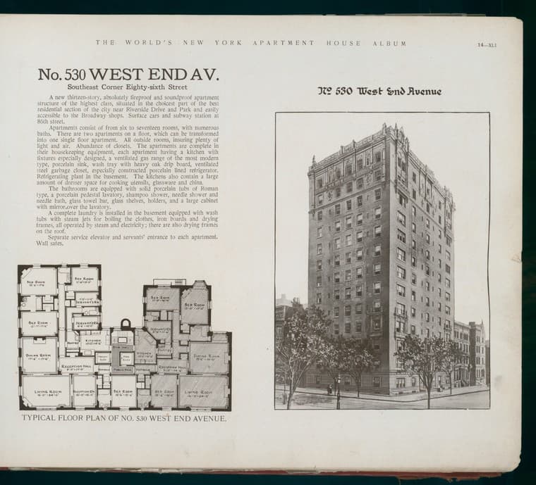 No. 530 West End Avenue. Southeast Corner Eighty-sixth Street., 1910-03
