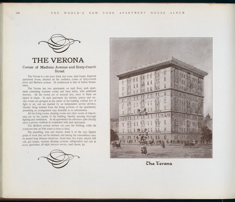 The Verona. Corner of Madison Avenue and Sixty-fourth Street., 1910-03