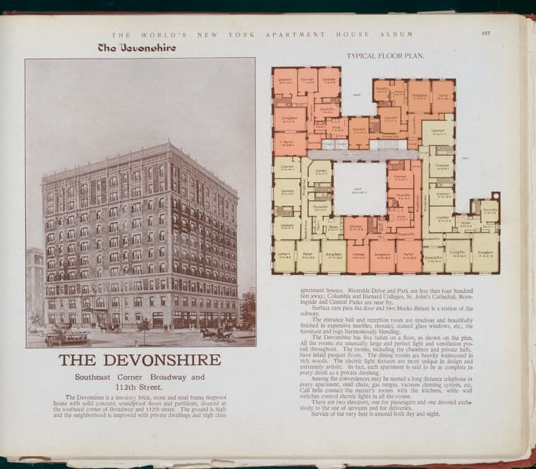 The Devonshire, Southeast corner Broadway and 112th Street., 1910-03