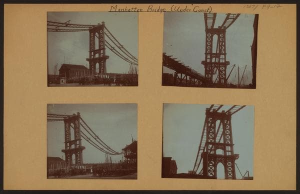 Bridges - Manhattan Bridge - [Construction.]