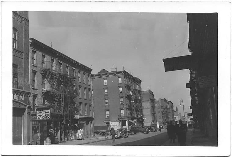 Avenue B at 15th Street and , East side to North, Manhattan, 1941-02-15