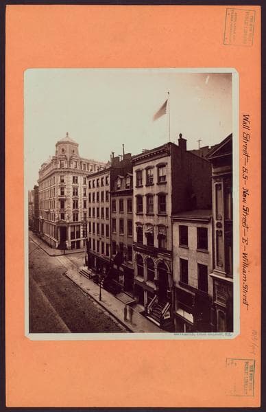 Manhattan: Wall Street - New Street, ca. 1872