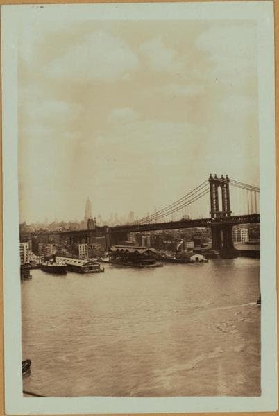 Bridges - Manhattan Bridge - [View of Manhattan end from Brooklyn.], 1925–1932