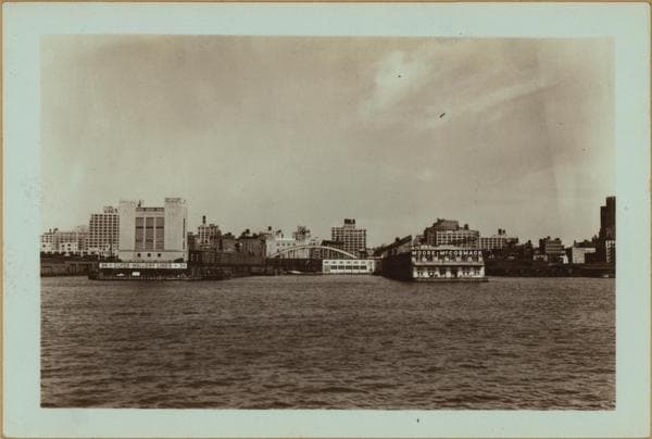 North (Hudson) River - Manhattan - Canal Street area - Battery - 14th Street - [Holland Tunnel Ventilation Building.], 1932–1940