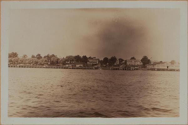 Islands - Governors Island - [View of the island from a ferry boat in Buttermilk Channel.], 1931