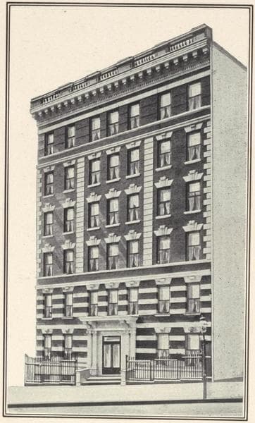 The Sarasota, 512 West 122nd Street; Plan of first floor; Plan of upper floors., 1908