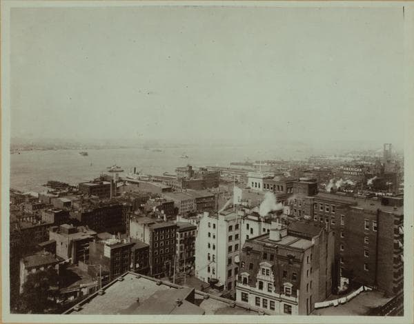 General view - [Downtown Manhattan and Hudson River.], 1889