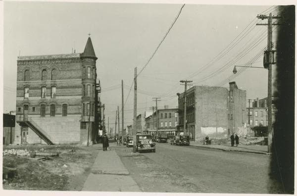 Columbia Street - Hamilton Avenue looking north, 1941-01-10