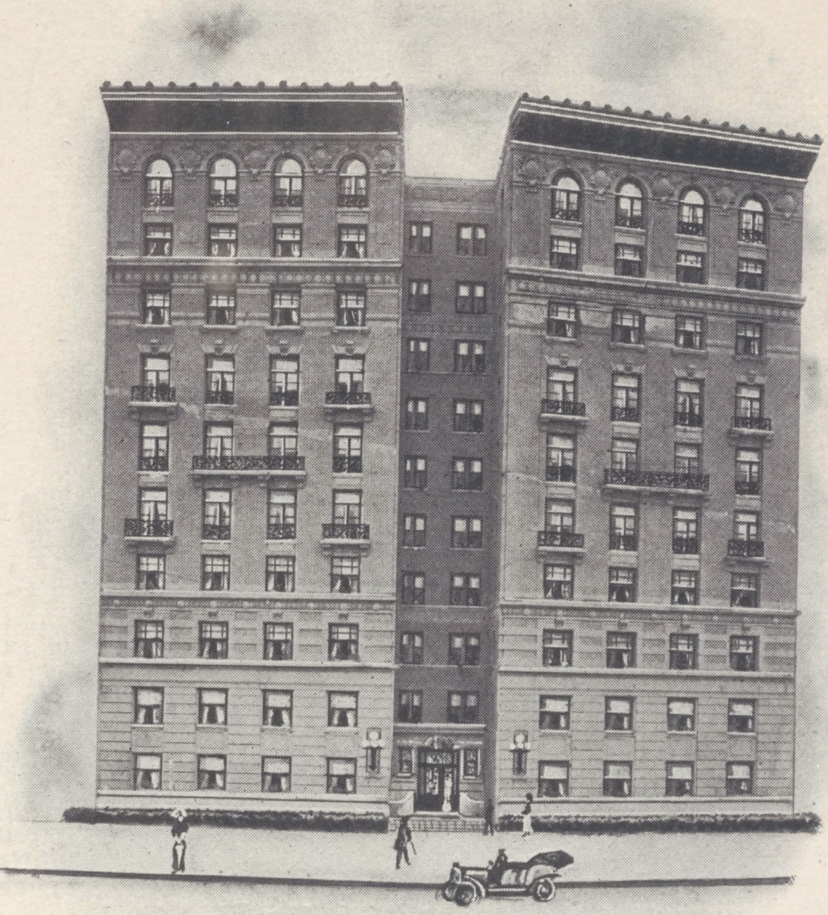 Barnard Court, 15 Claremont Avenue, near 116th Street; Plan of first floor; Plan of upper floors