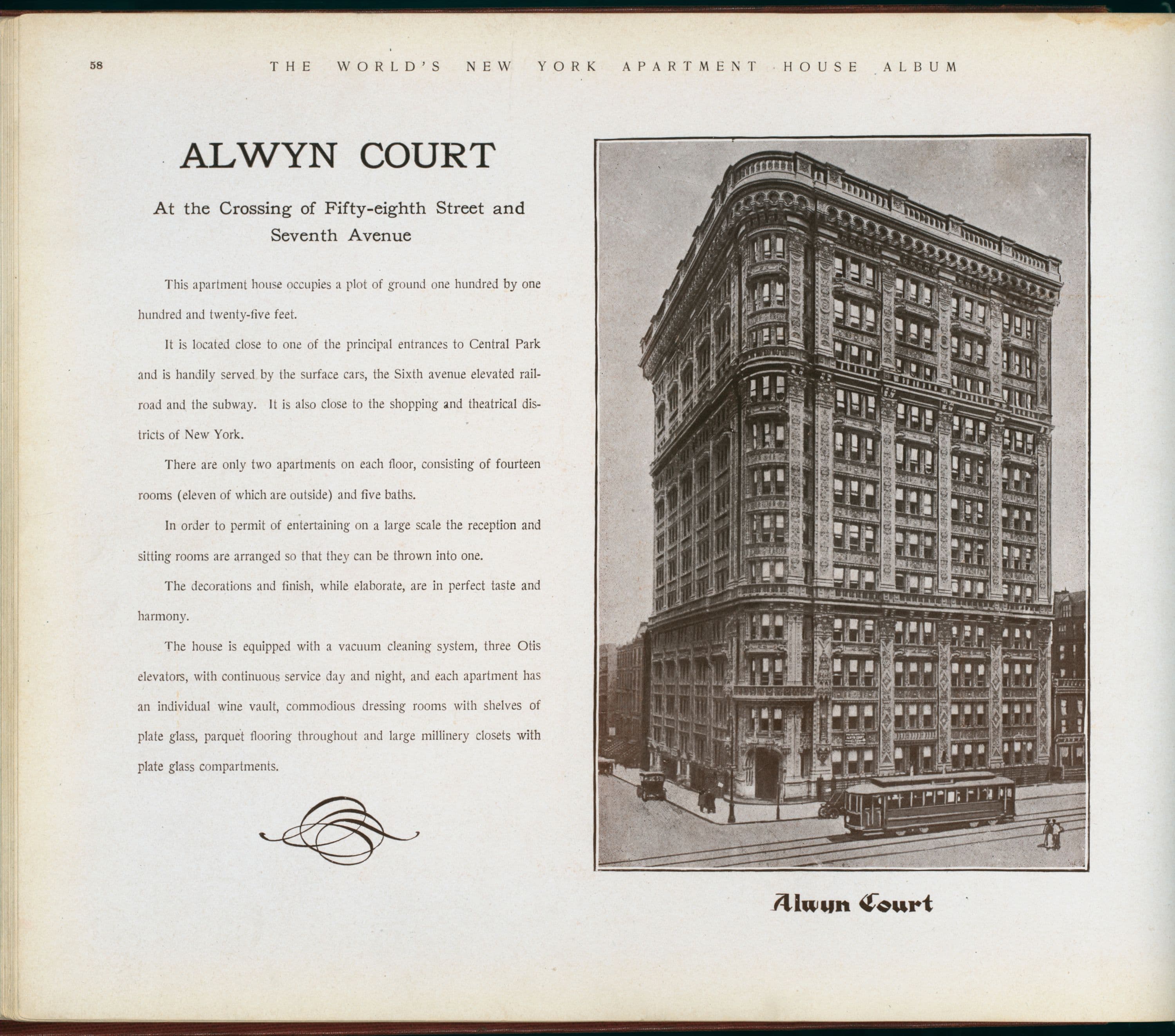 Alwyn Court. At the Crossing of Fifty-eighth Street and Seventh Avenue.