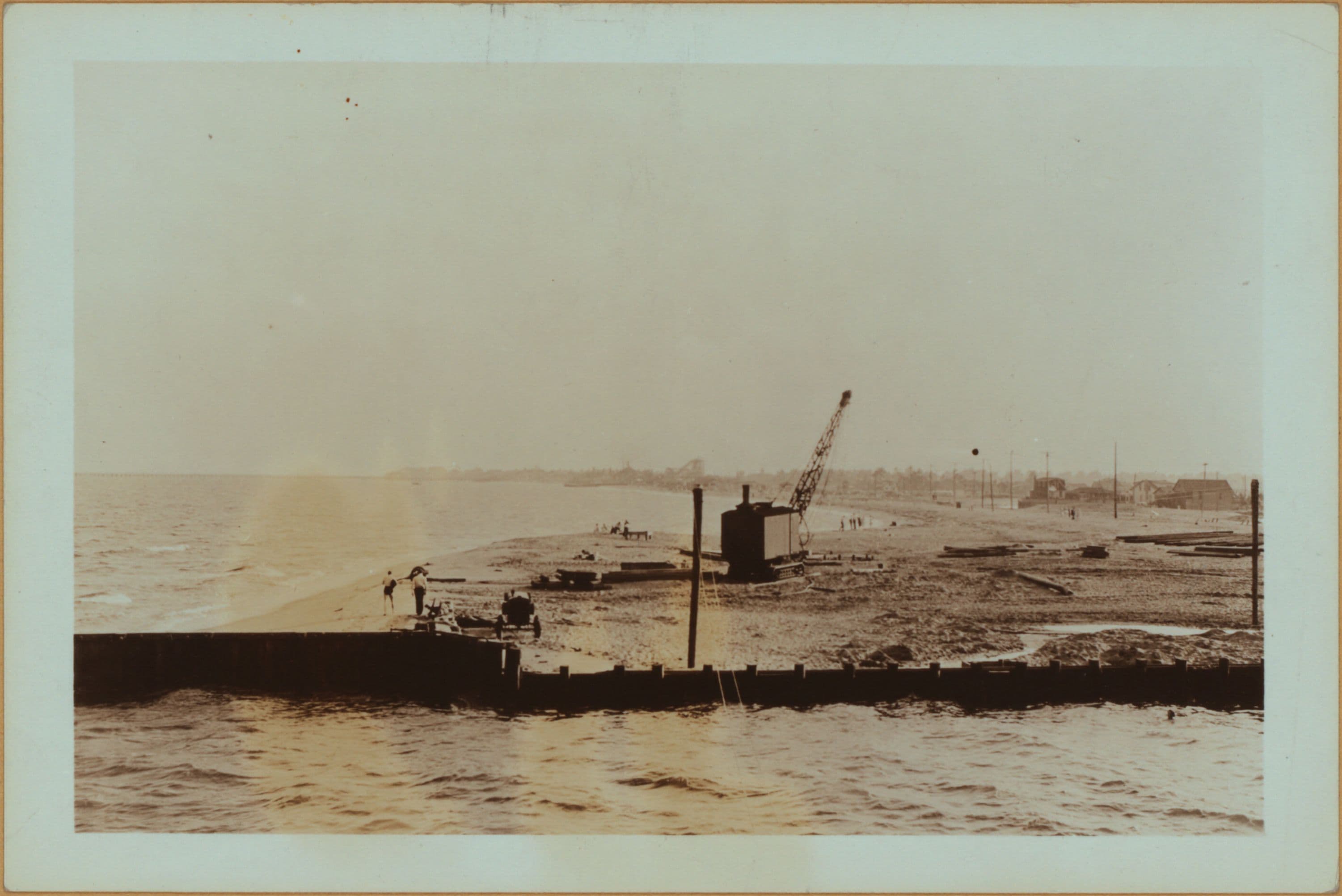 Staten Island - Ocean Breeze - [Old railway trestle and trolley.]