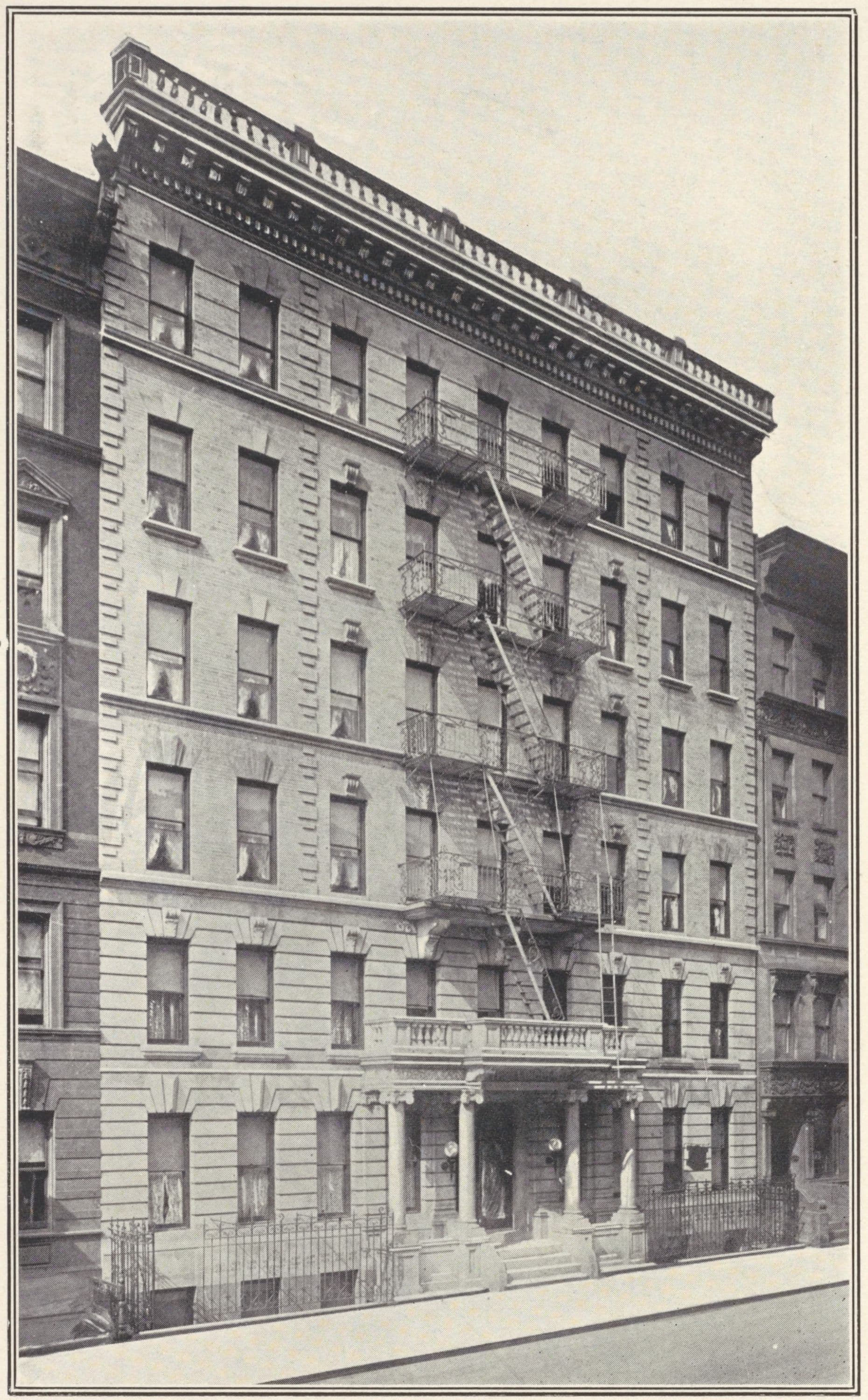 The Lincoln, 306-310 West 51st Street; Plan of first floor; Plan of upper floors.