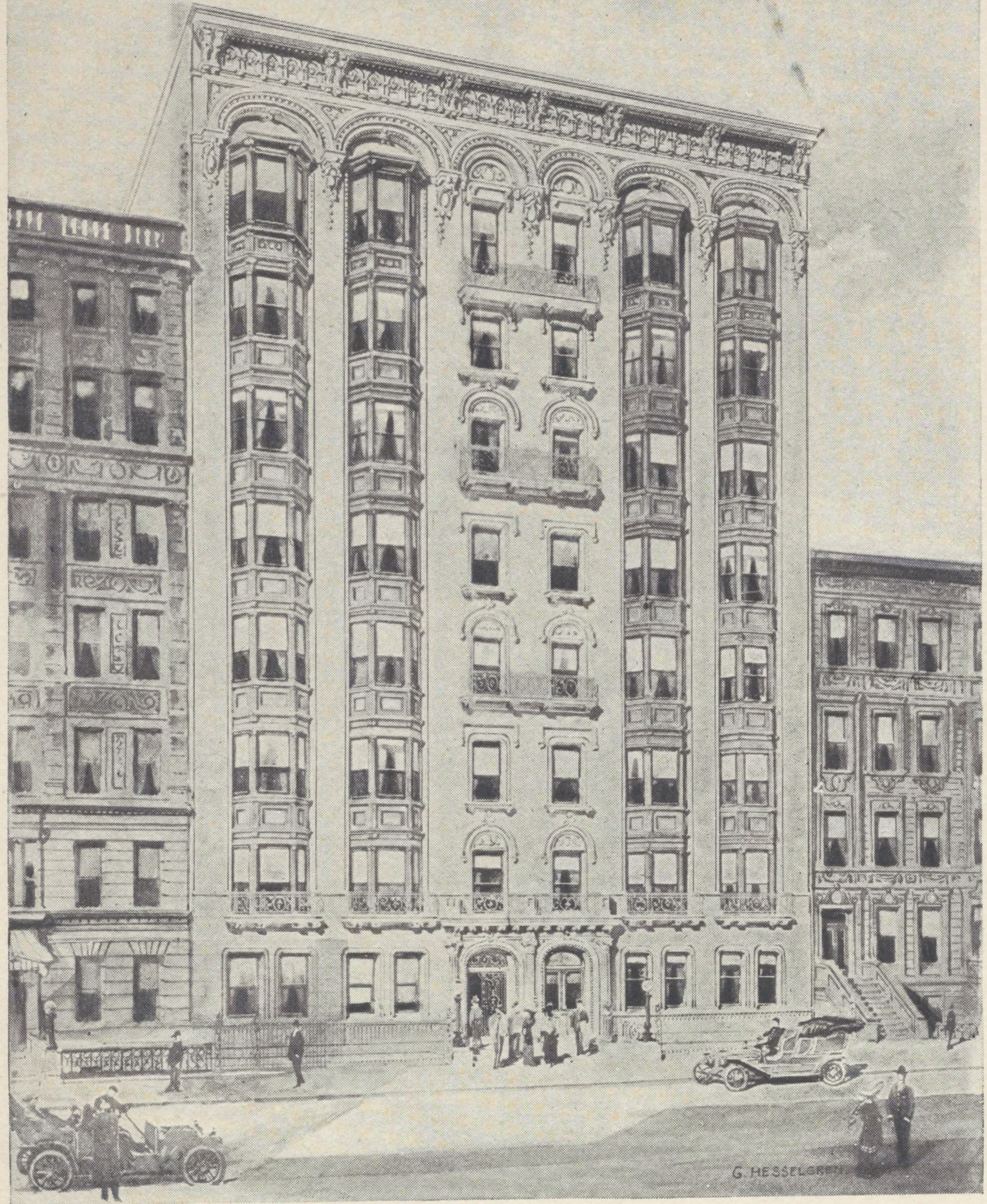 The Rensselaer, 536 West 113th Street; Plan of first floor; Plan of upper floors.