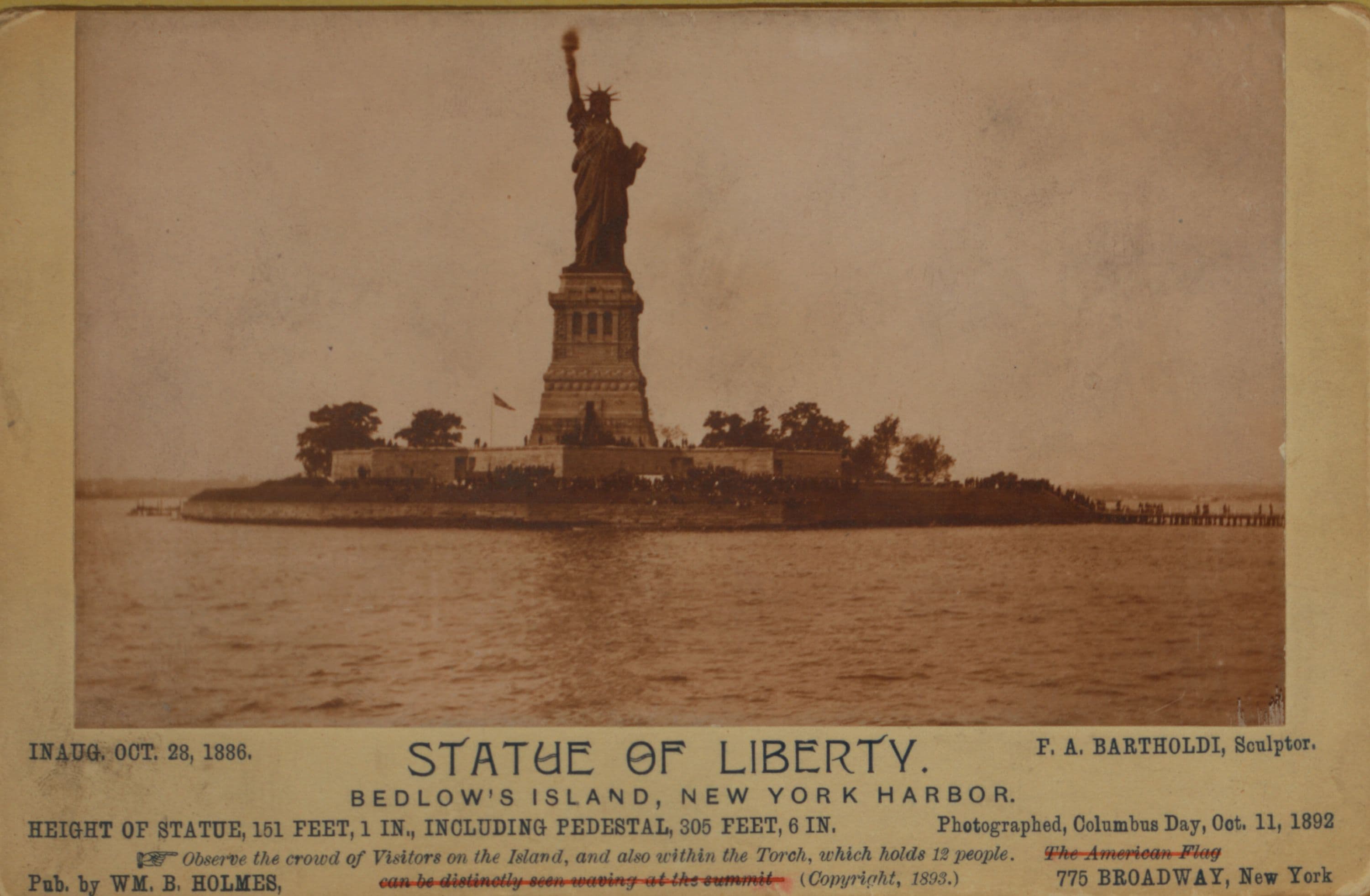 Islands - Bedloe's Island - [Statue of Liberty - New York Harbor.]