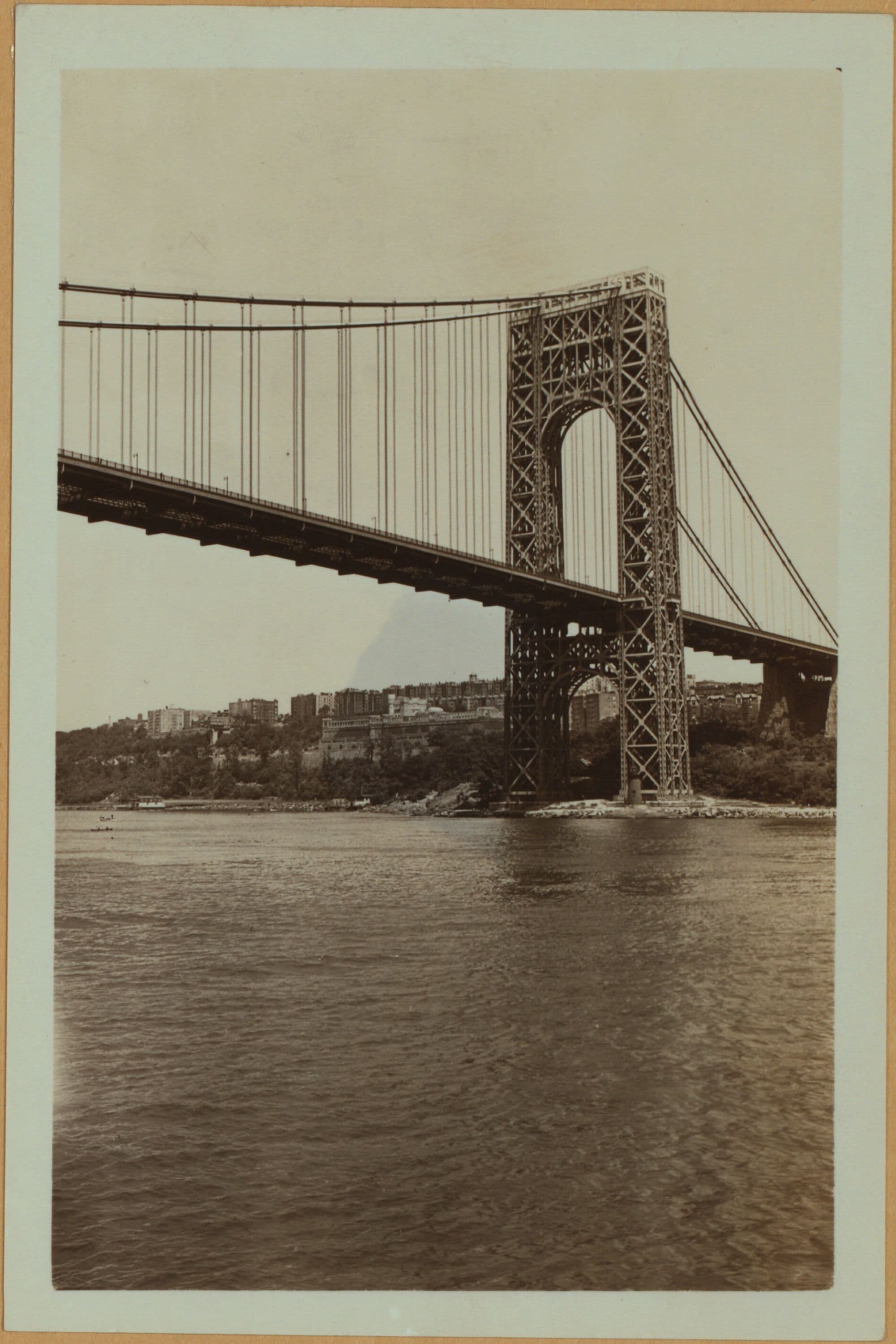 Bridges - George Washington Bridge - [Manhattan tower of the bridge.]
