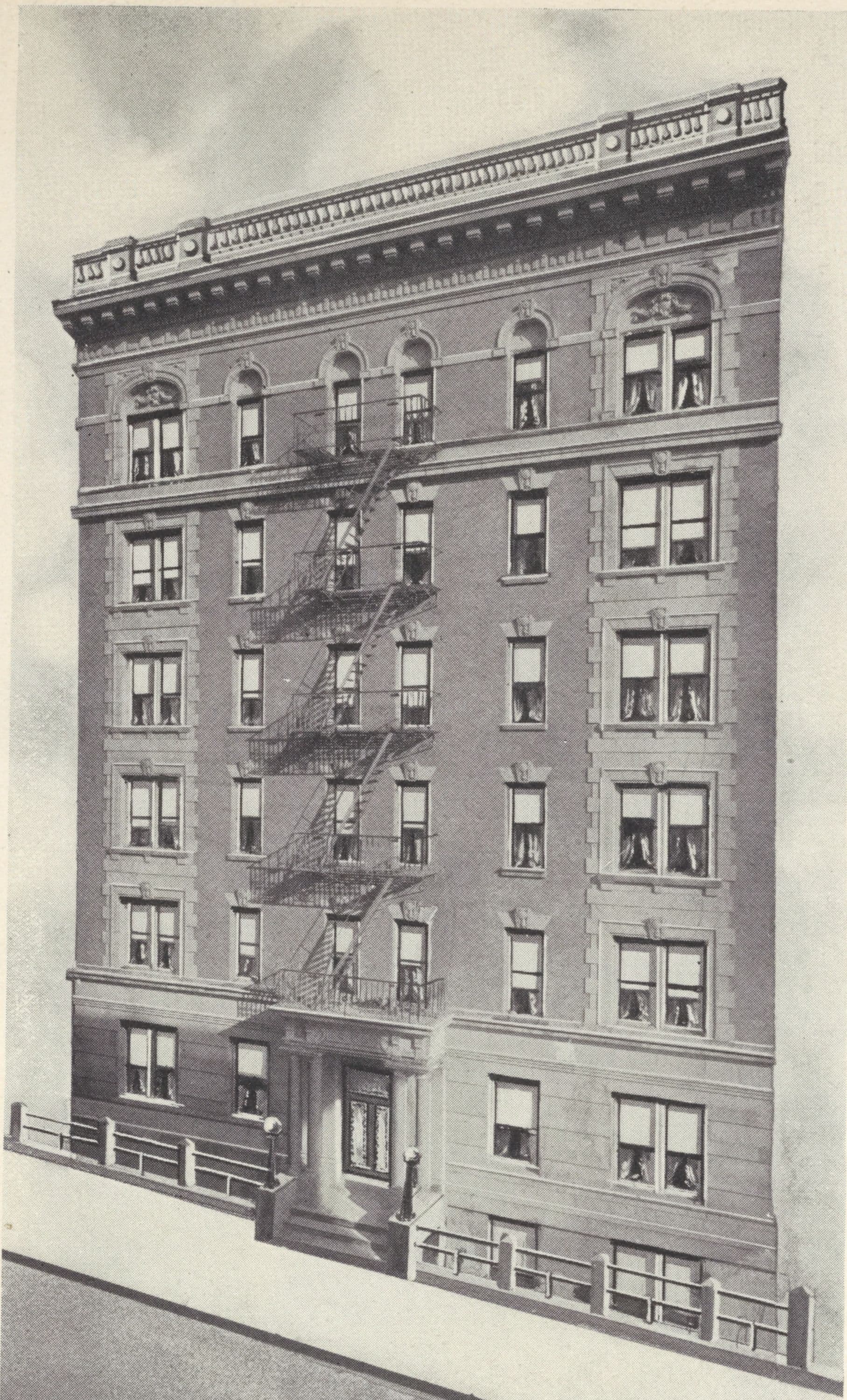 The Terrace, 405 West 118th Street; Plan of first floor; Plan of upper floors.