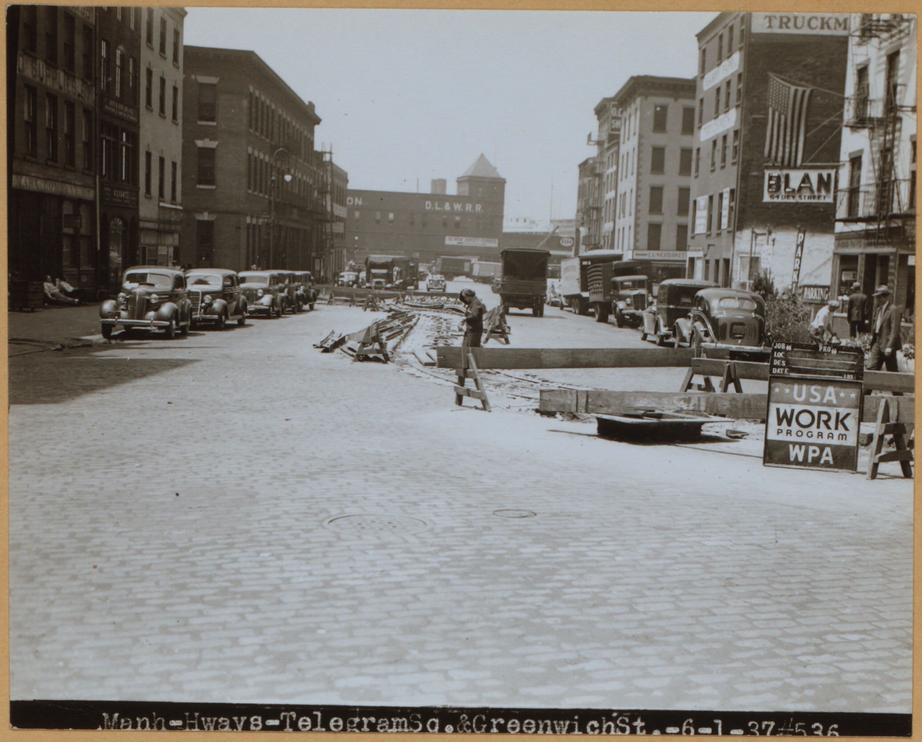 Manhattan: Dey Street - Greenwich Street, 1937