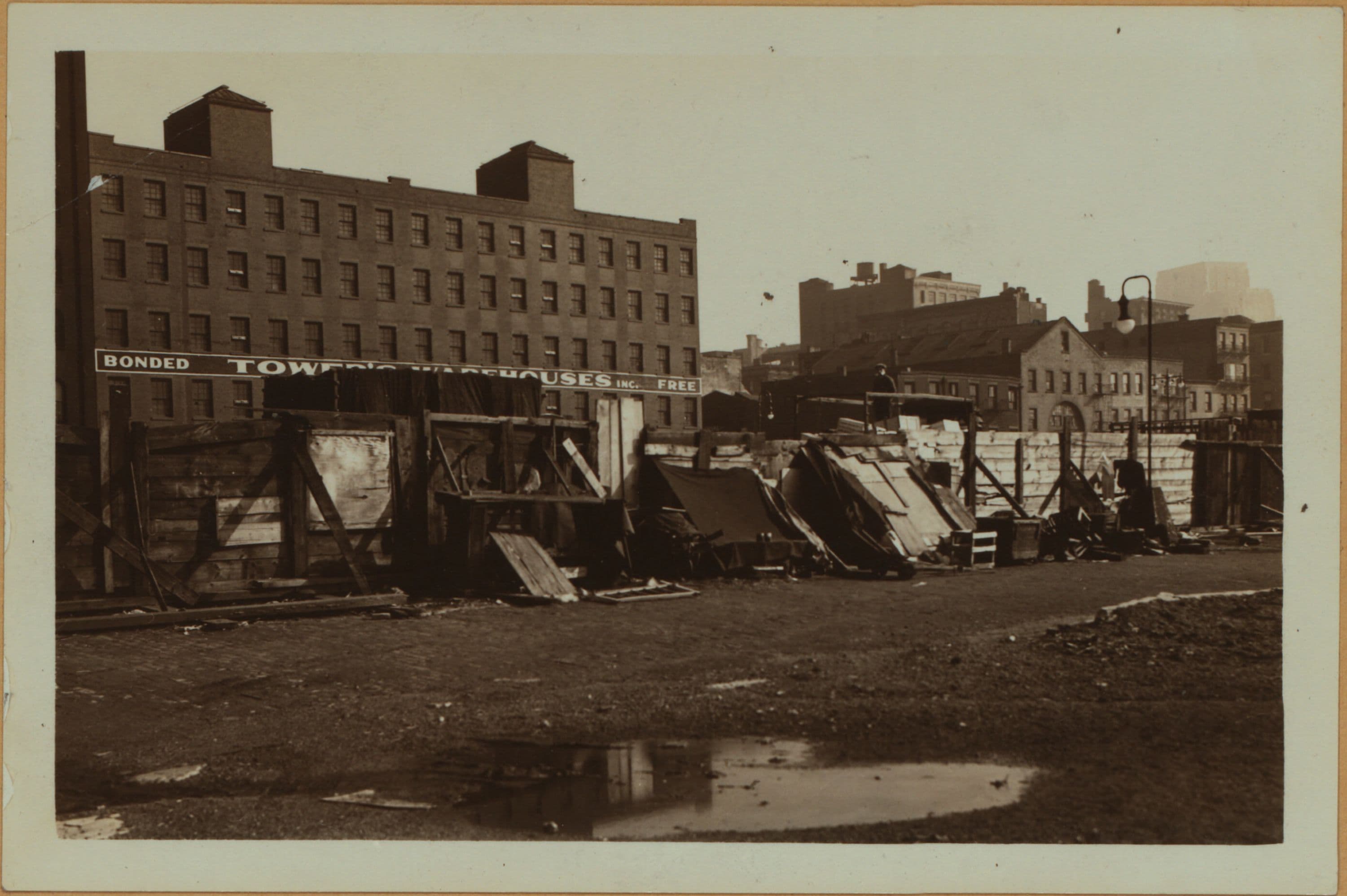 Squatters Colony between West Street and Canal Street.