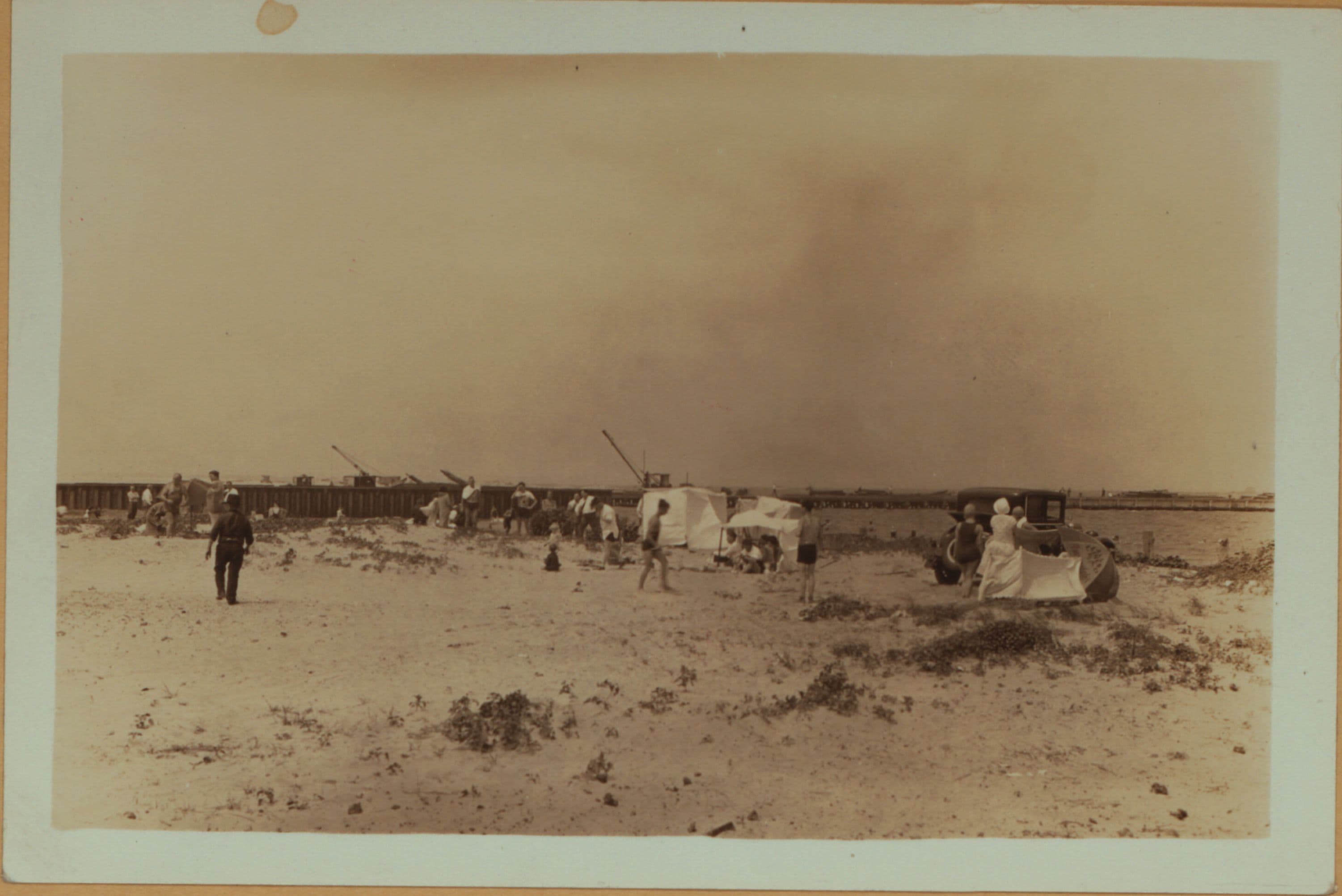 Islands - Barren Island - Dyke for new airport fill - [Rockaway Pier.], 1931