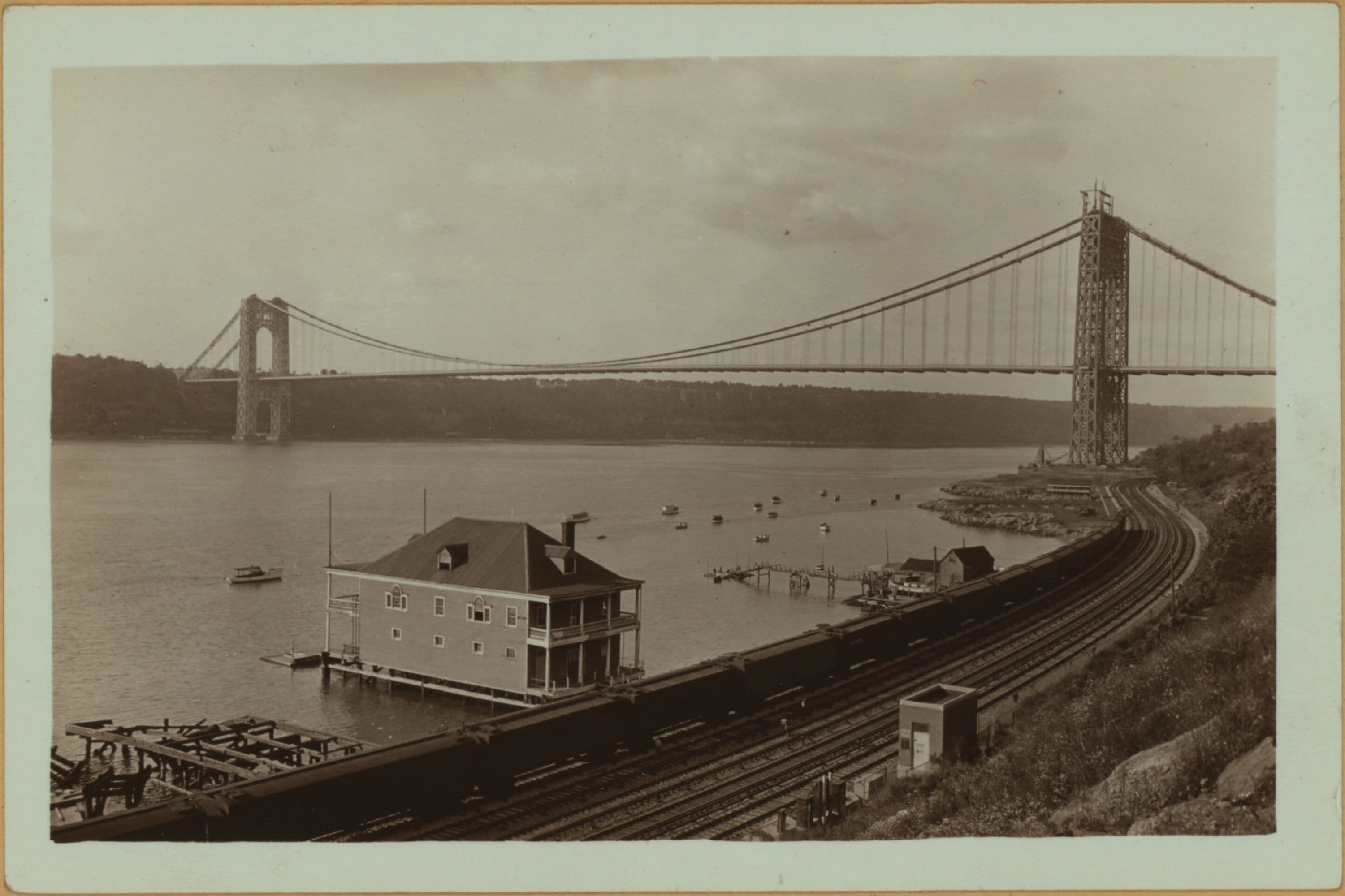 North (Hudson) River shore.