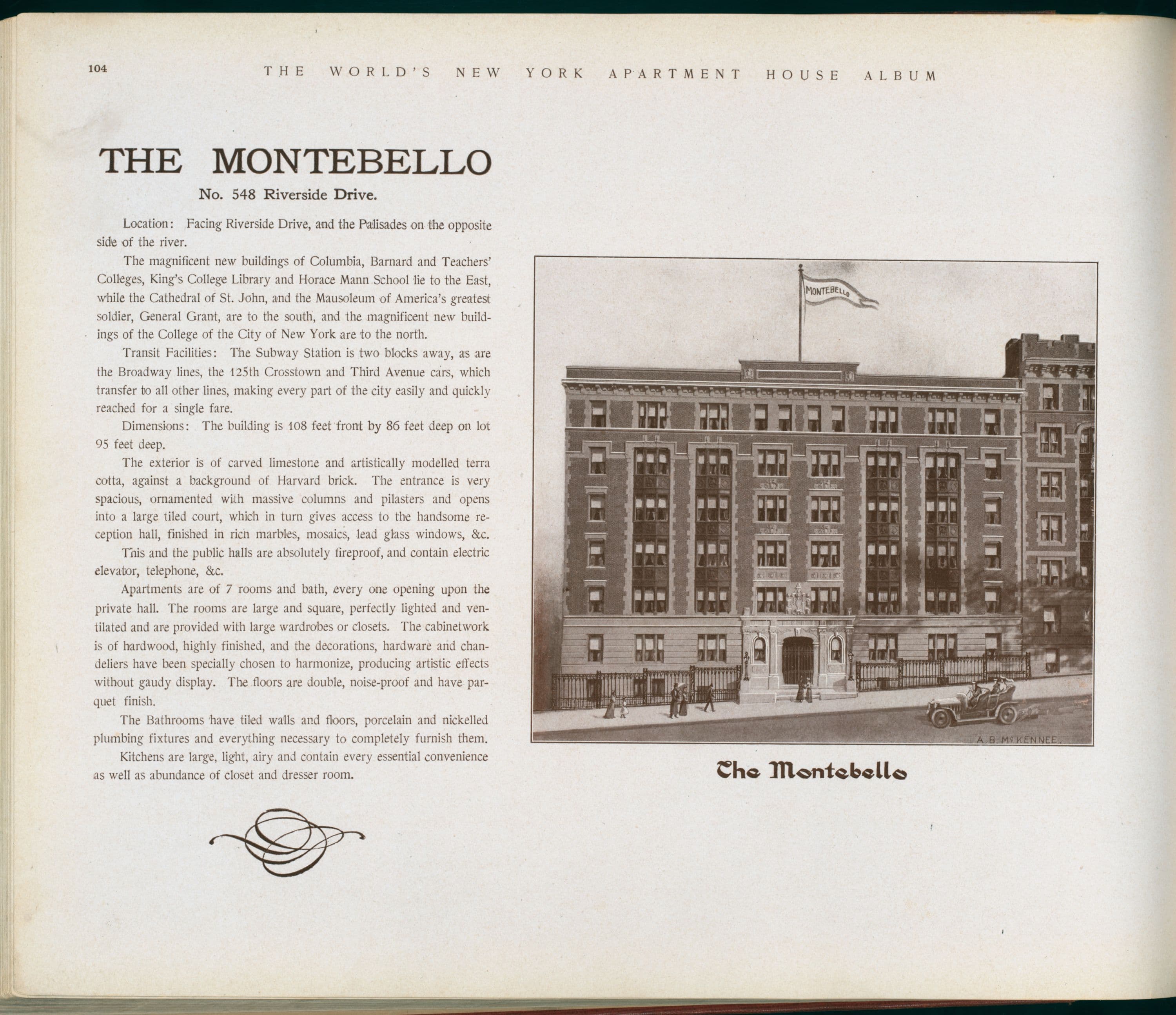 The Montebello. No. 548 Riverside Drive., 1910-03