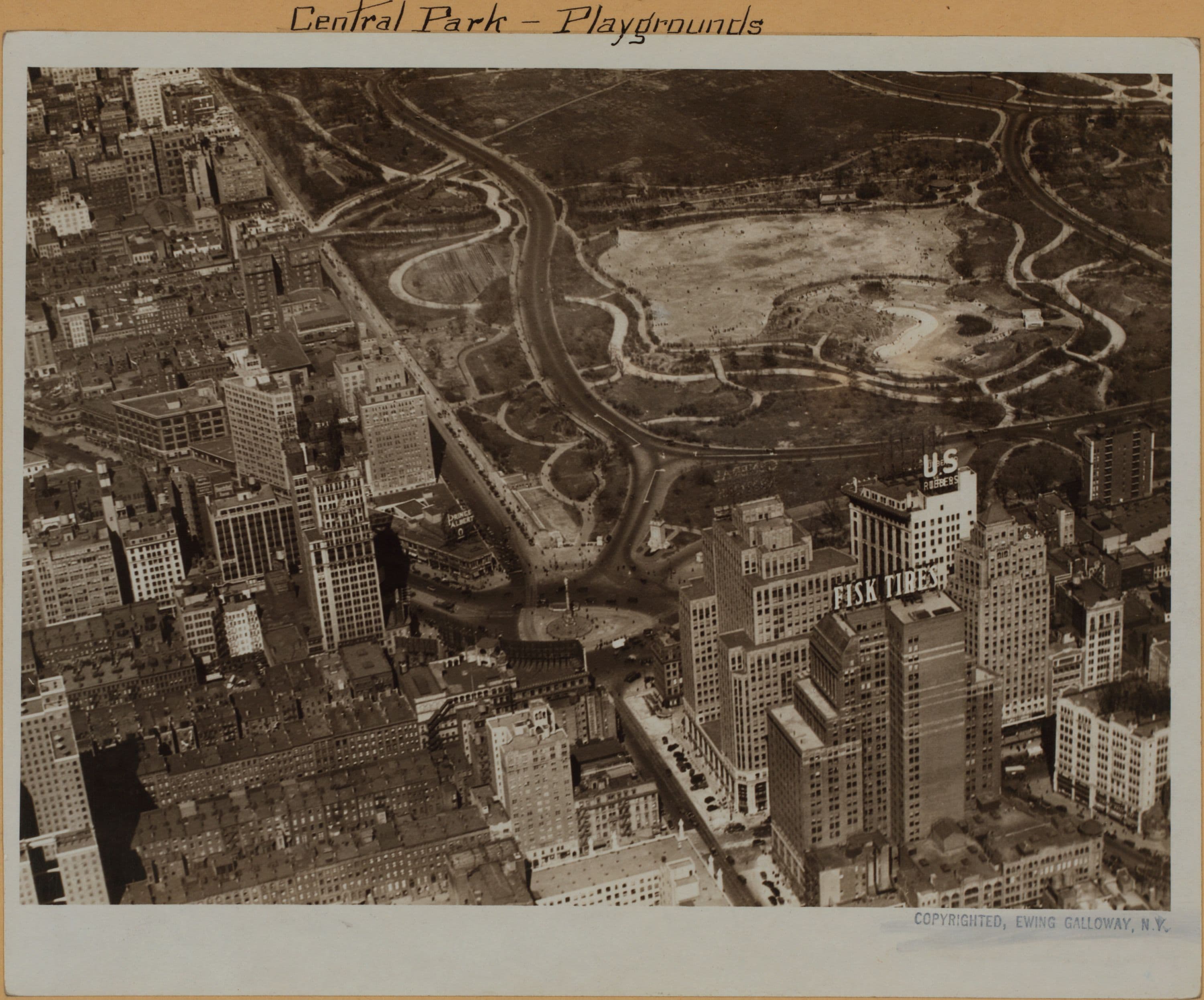 Manhattan: Central Park - Playgrounds [Ball ground and athletic fields and the Green.]