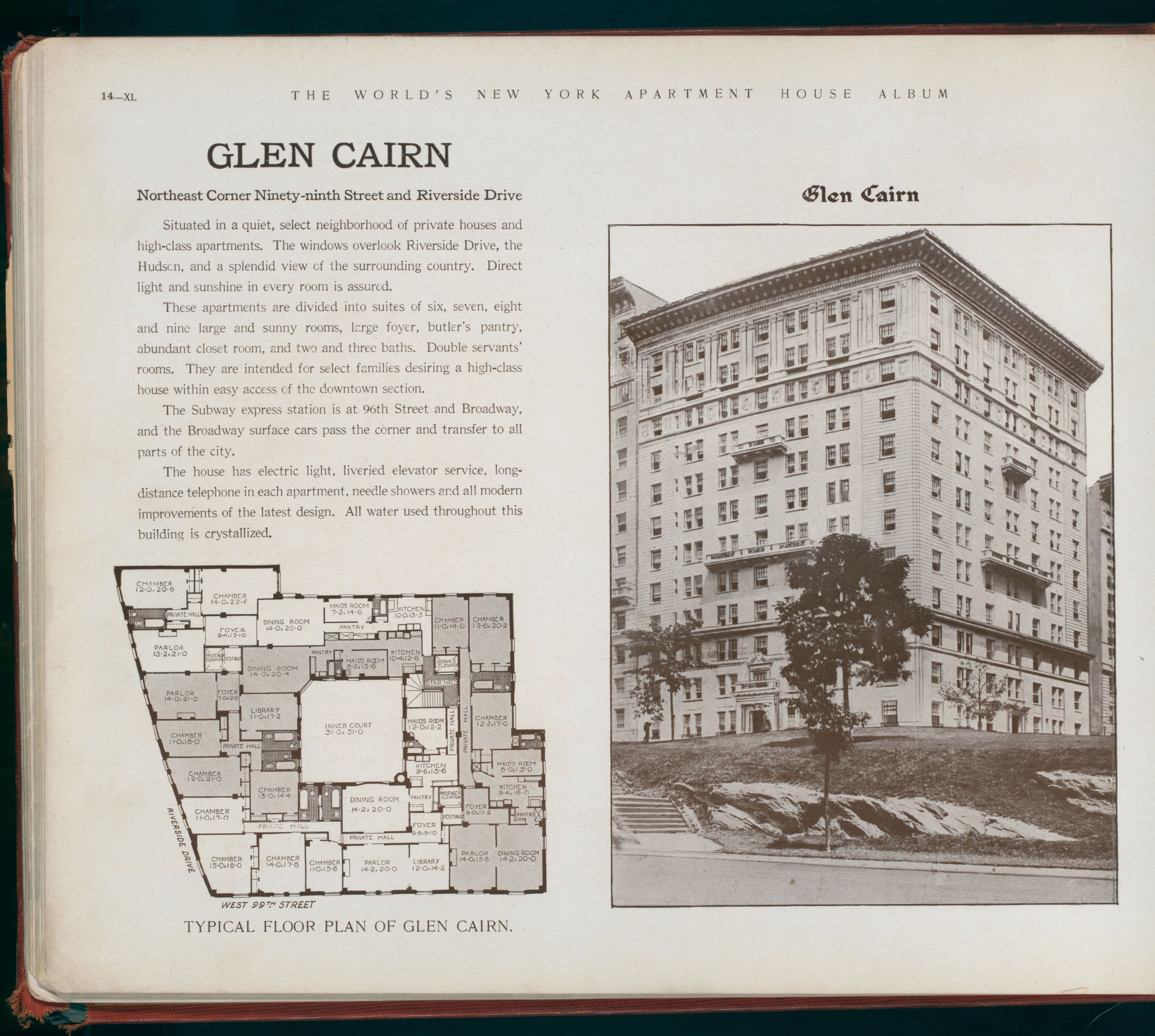 Glen Cairn. Northwest Corner Ninety-ninth Street and Riverside Drive.