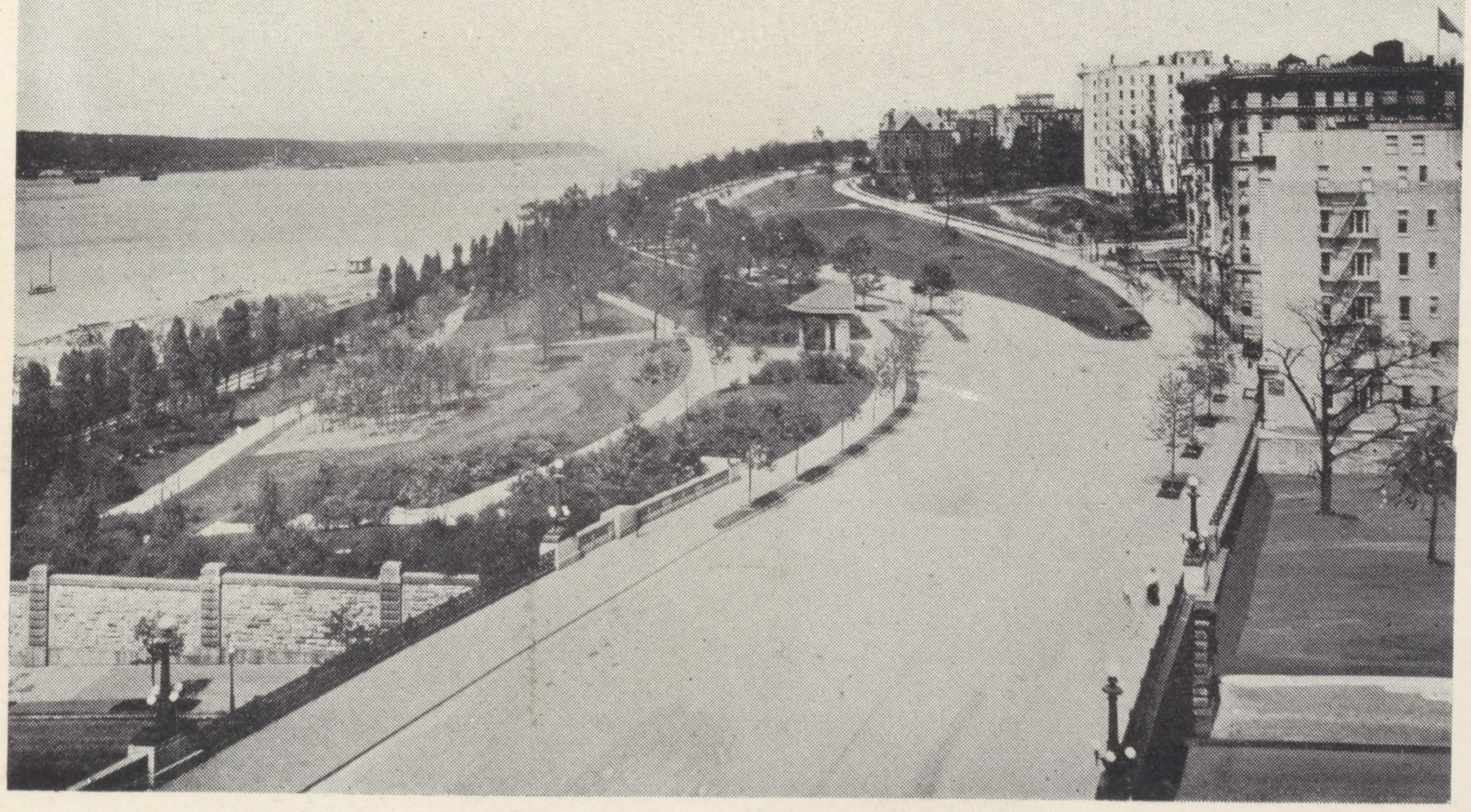 Irving Arms, northeast corner Riverside Drive and 94th Street; View looking south; View looking north., 1908