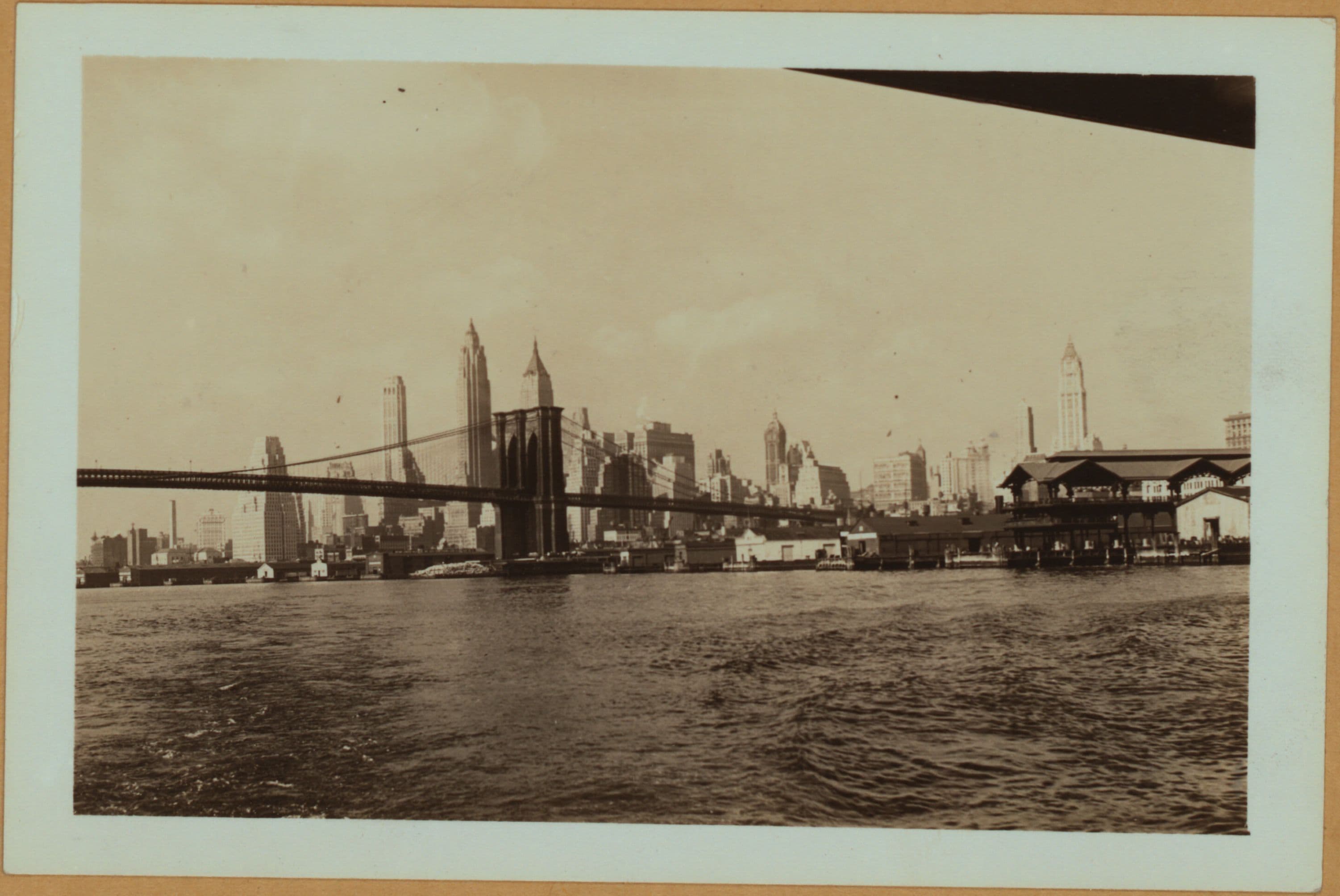 Bridges - Brooklyn Bridge - [Manhattan end of the bridge.], 1935