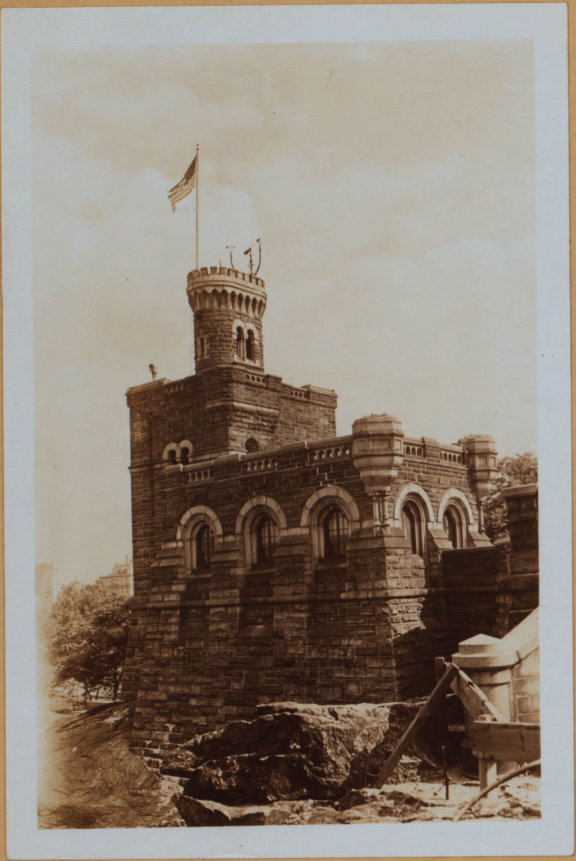 Manhattan: Central Park - Reservoirs - Lower reservoir [pump house]., 1935