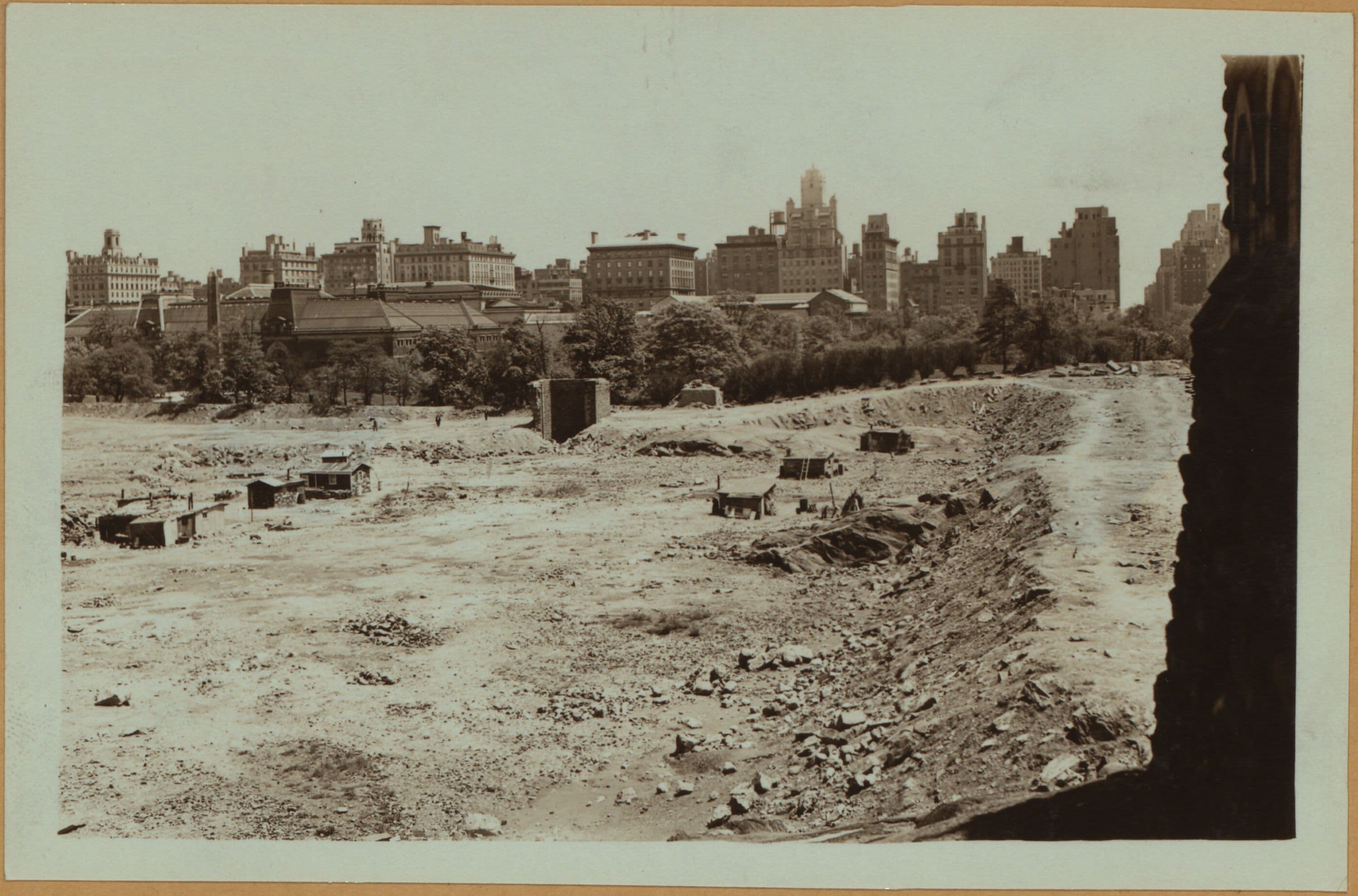 Squatters Colony - Central Park, Manhattan - [Shanty town on the old reservoir site.]