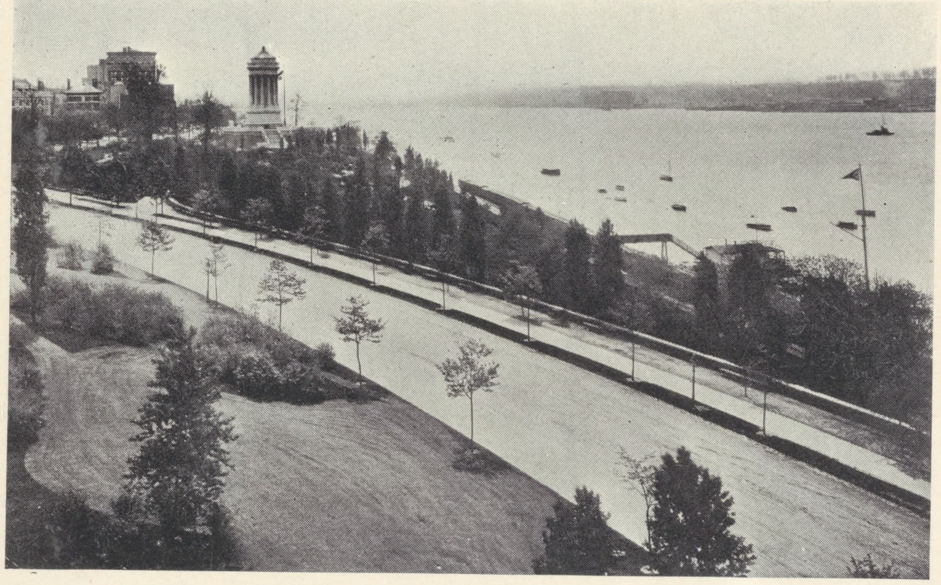 Irving Arms, northeast corner Riverside Drive and 94th Street; View looking south; View looking north.