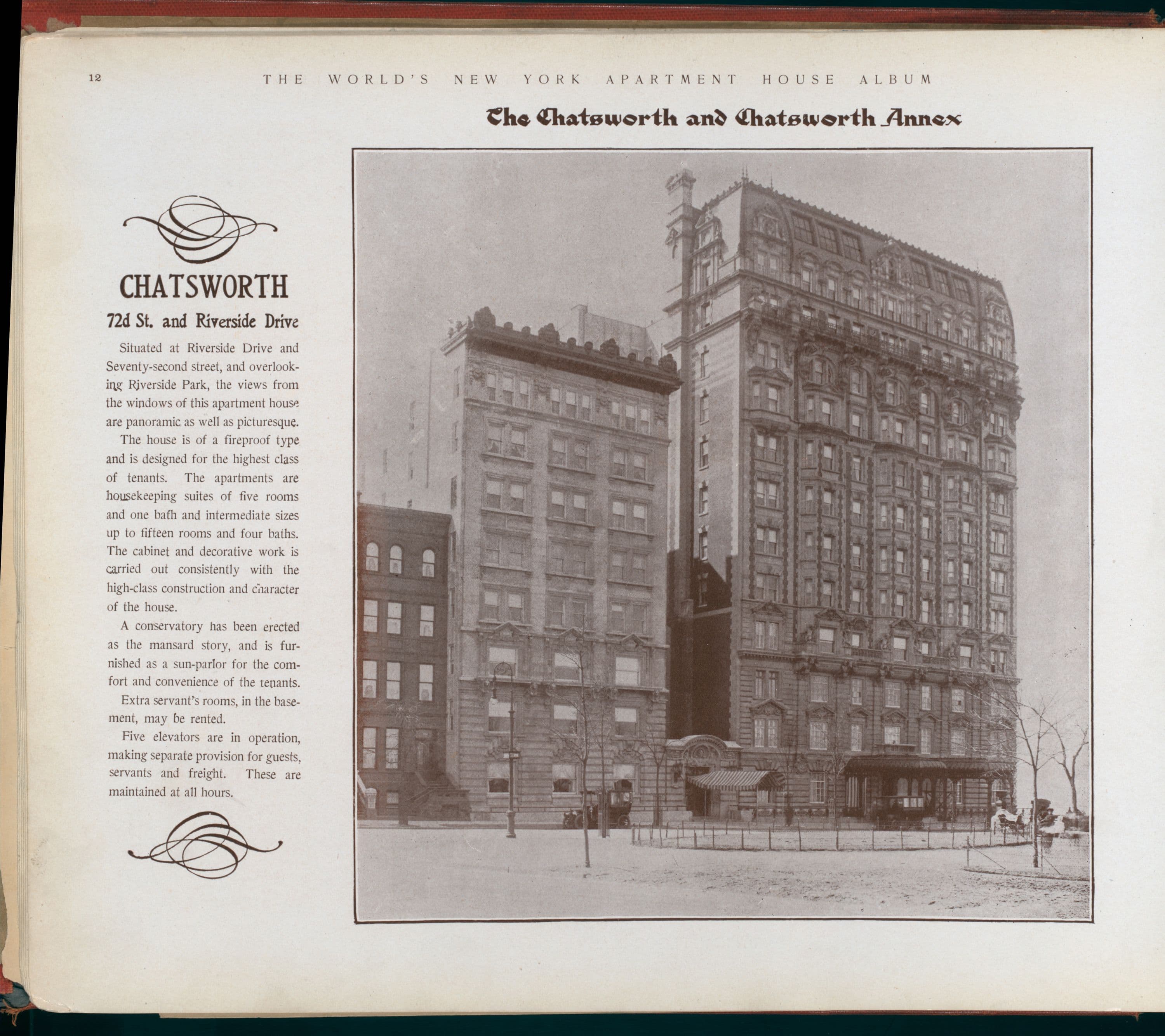 Chatsworth. 72nd Street and Riverside Drive.