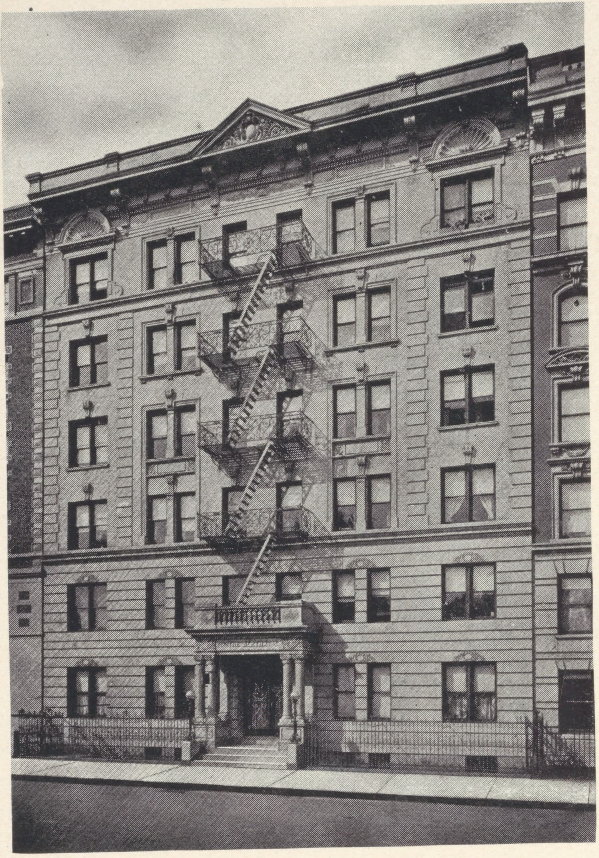 The Bertha, 515 West 111th Street; Plan of first floor; Plan of upper floors.