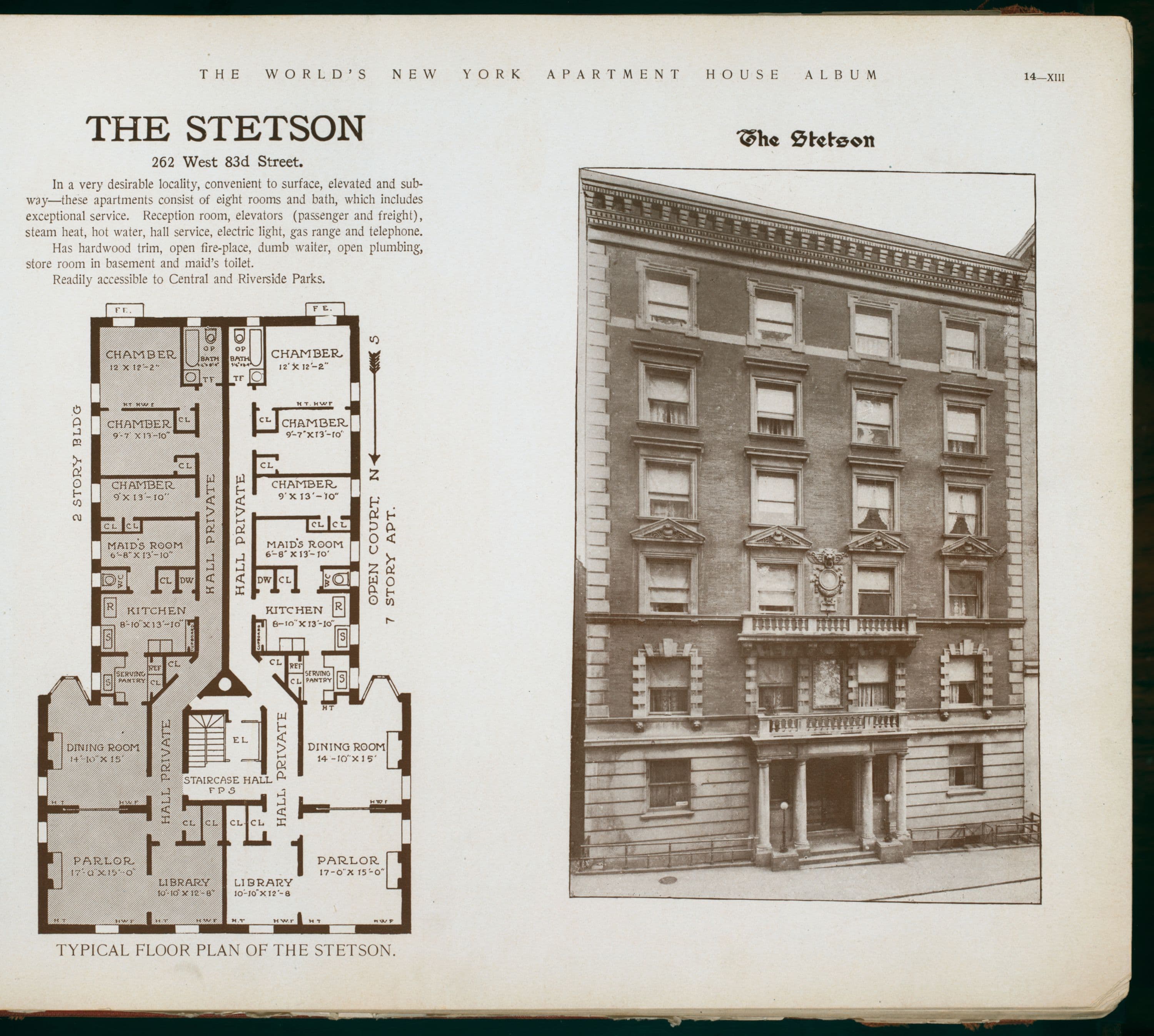 The Stetson. 262 West 83d Street.