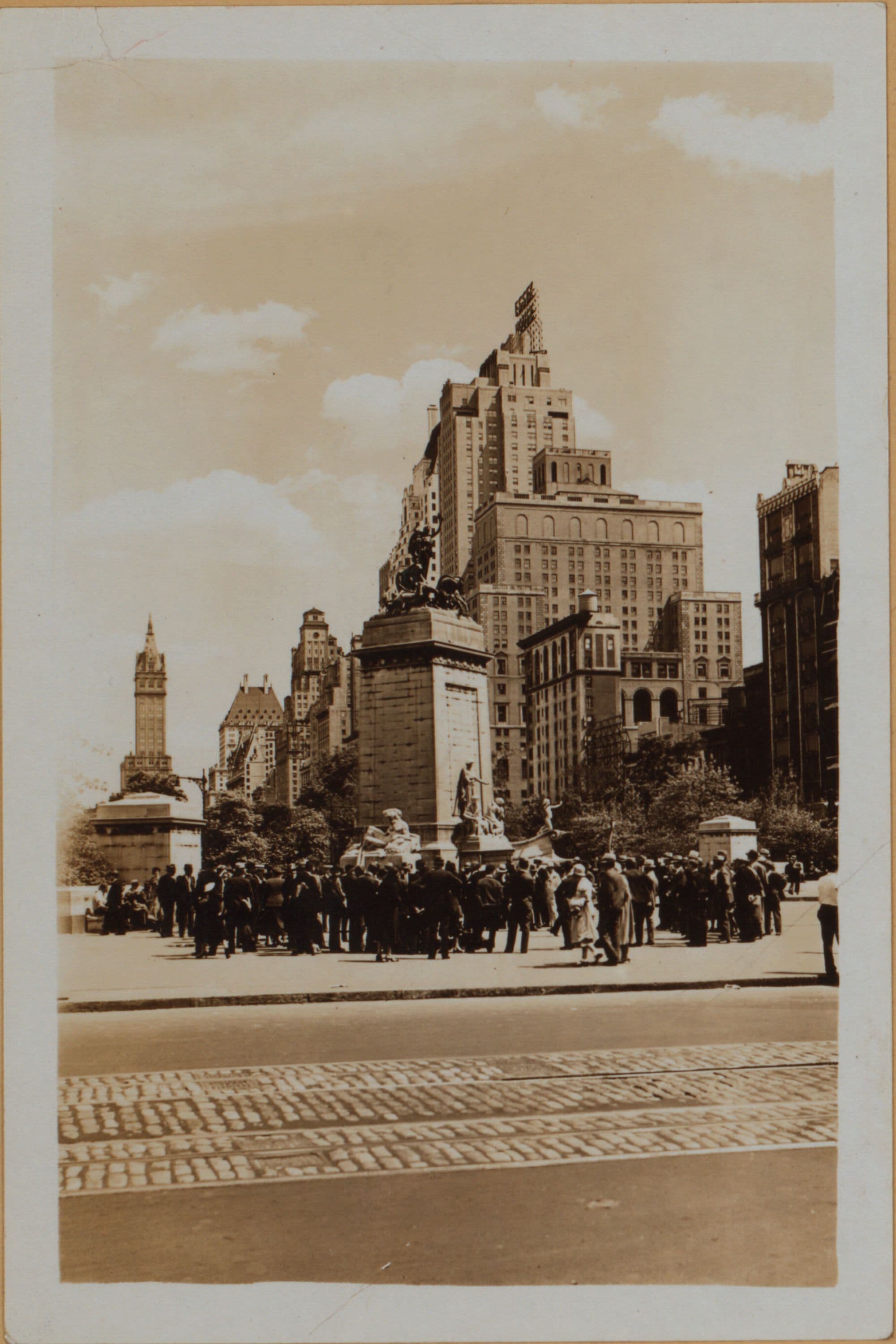Manhattan: Central Park entrance at Columbus Circle., 1933