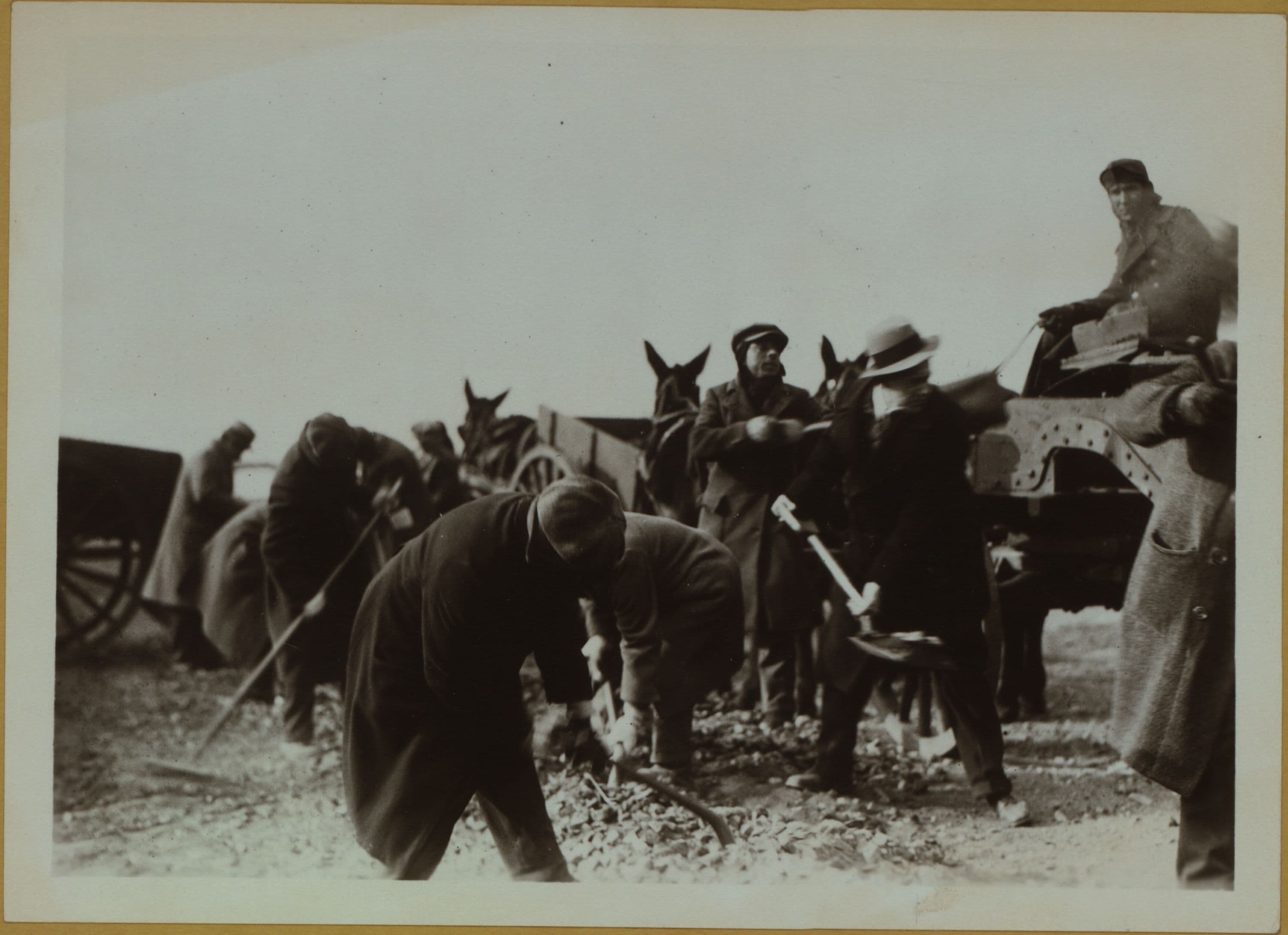 Islands - Governors Island - [Road loading gang - Railroad dock.], 1931