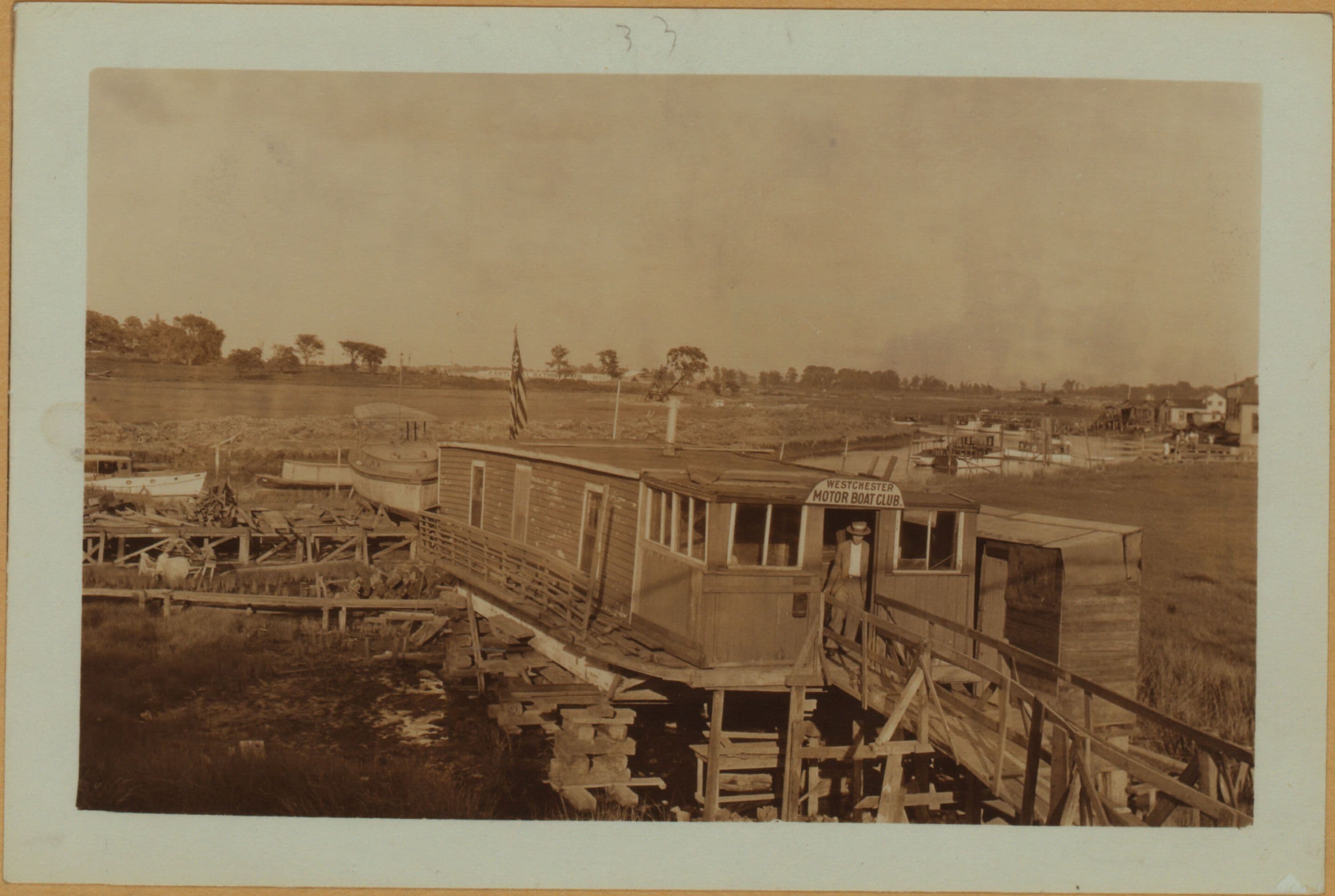 Pugsley Creek - Bronx - Lacombe Avenue Bridge - [Dawn Boat Corporation - Westchester Motor Boat Club.]