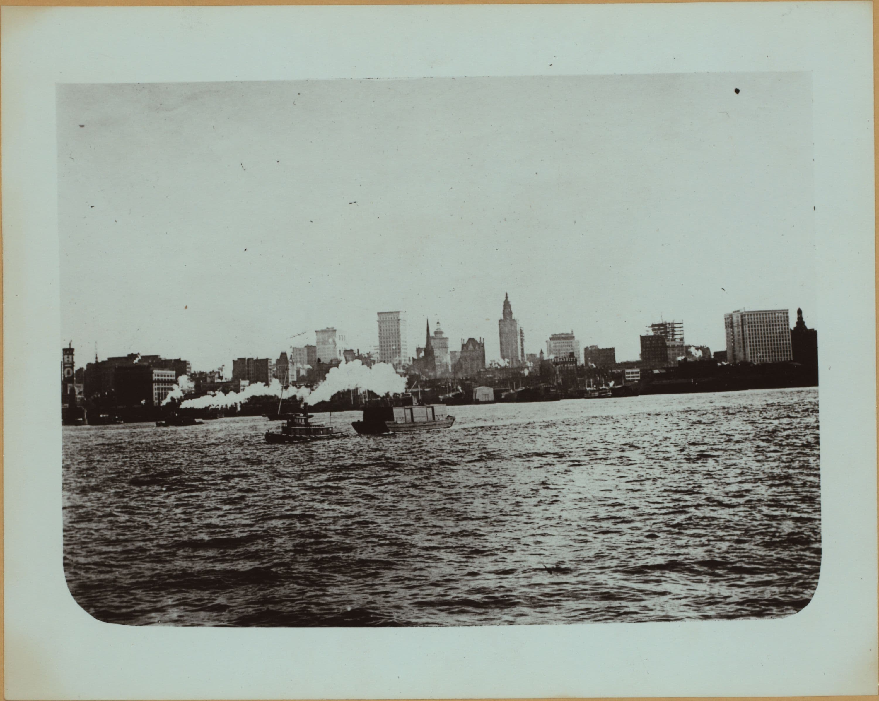 North (Hudson) River - Shore and skyline - Manhattan - Downtown section to the Battery.