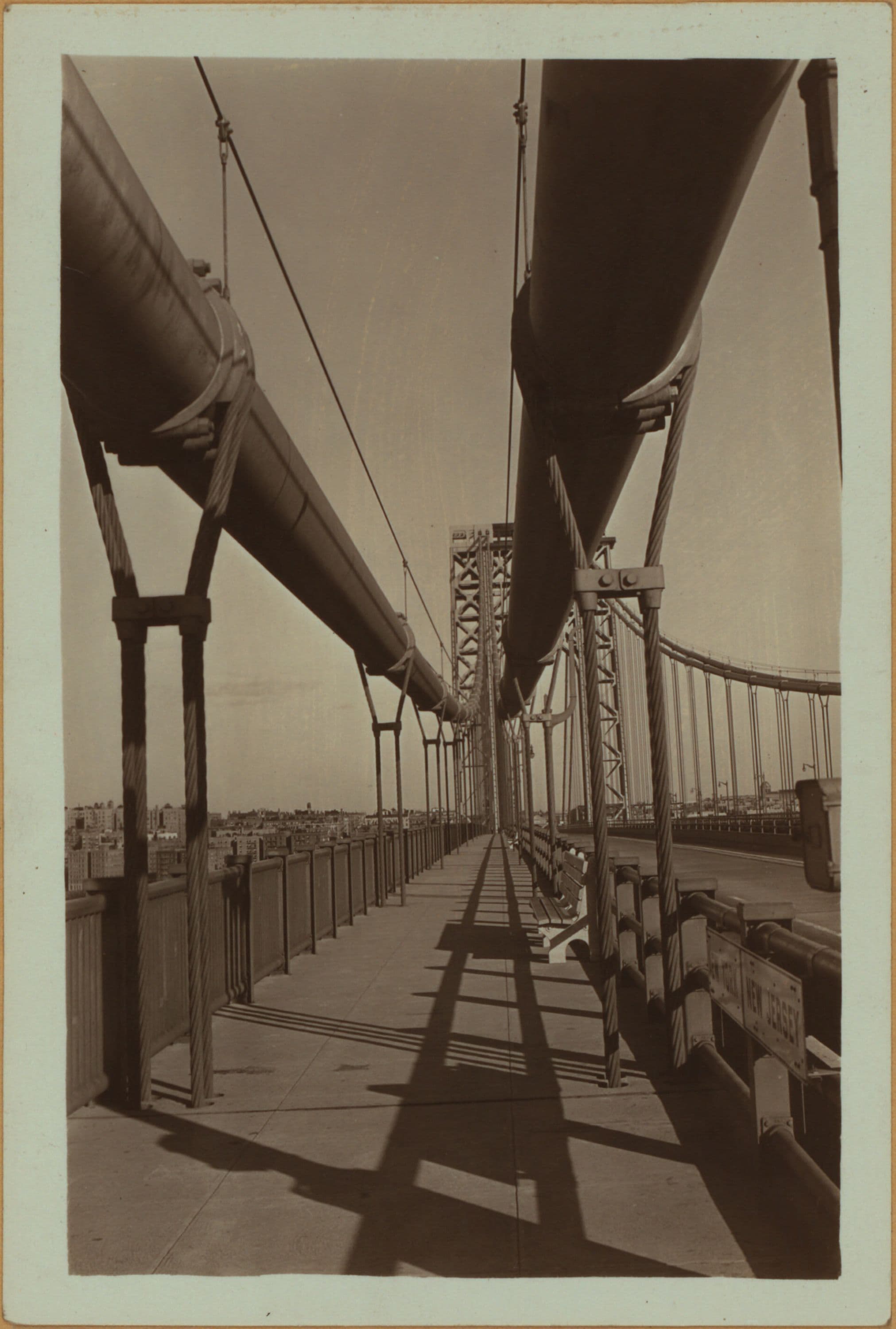 Bridges - George Washington Bridge - [View of the bridge from State line between New York and New Jersey.]