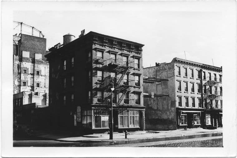 Avenue C at 13th Street and , East side to Southeast, Manhattan