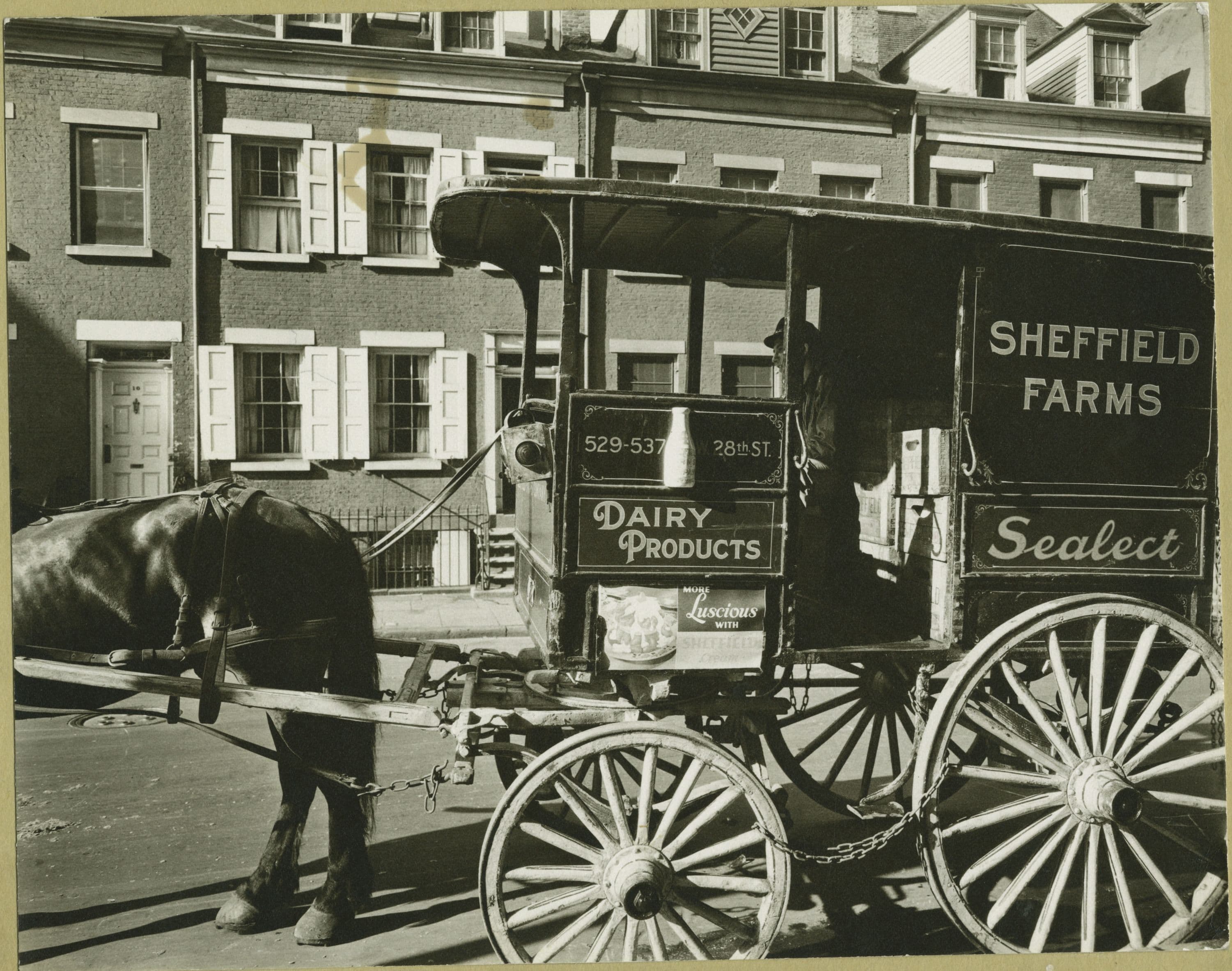 Occupations - Milk delivery men ; Milk wagon.