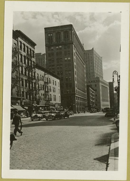 West Broadway - Warren Street, east side looking south