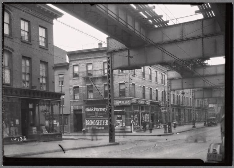 Glick's Pharmacy; EL: Ashland Place-Myrtle Ave., Brooklyn
