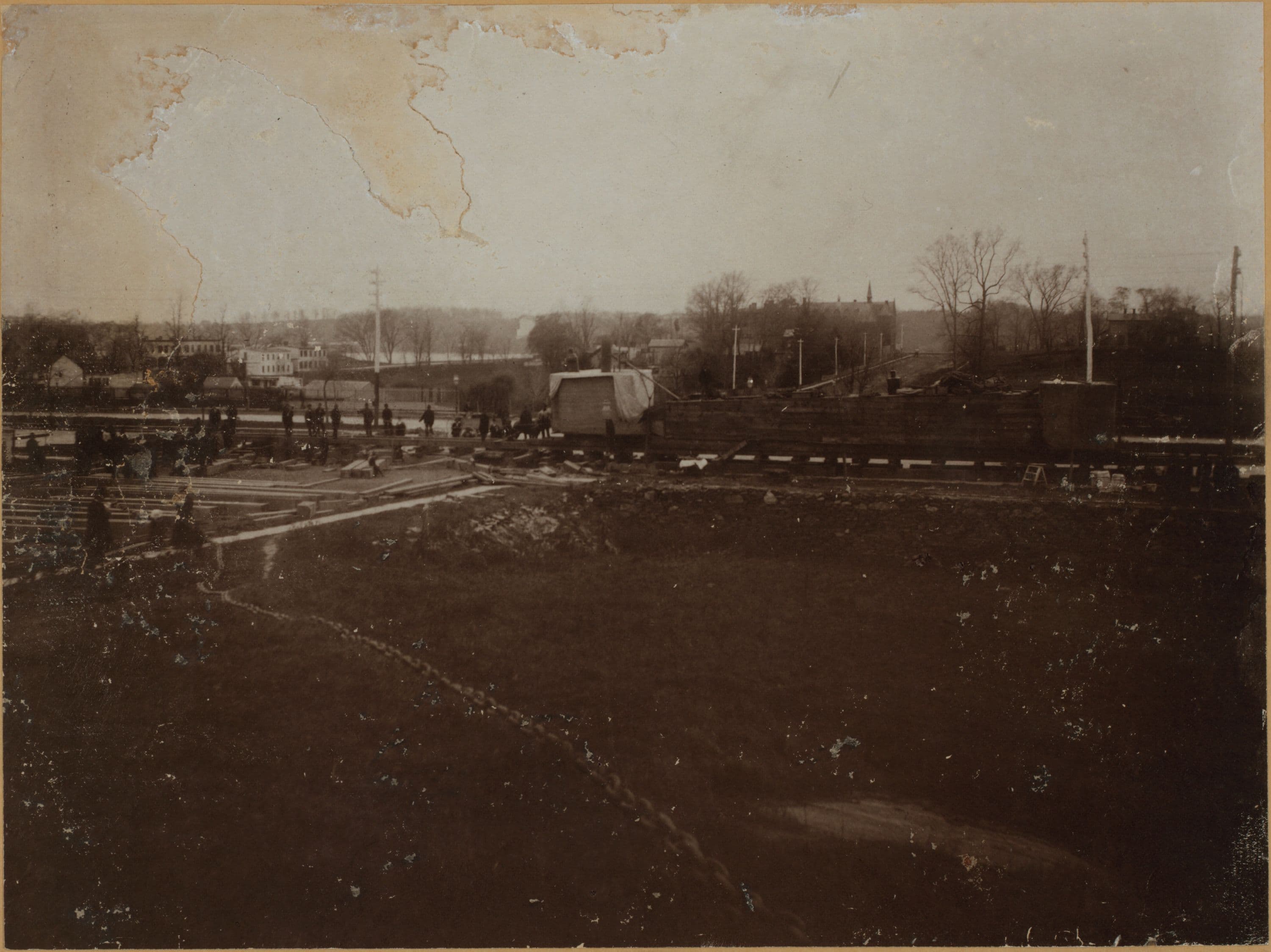 Manhattan: Central Park - Transportation of the Obelisk [Cleopatra's Needle].