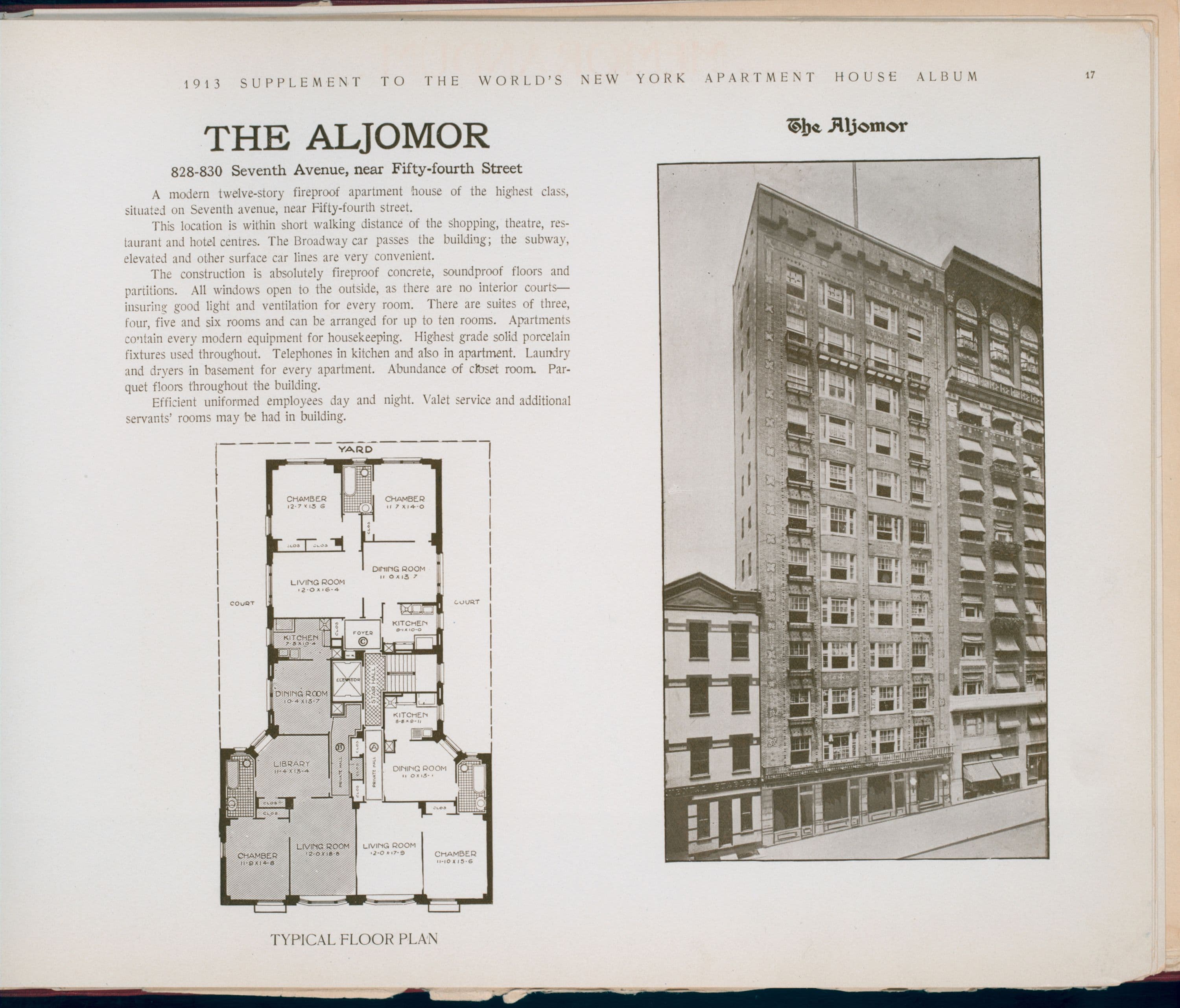 The Aljomor. 828-830 Seventh Avenue, near Fifty-fourth Street.
