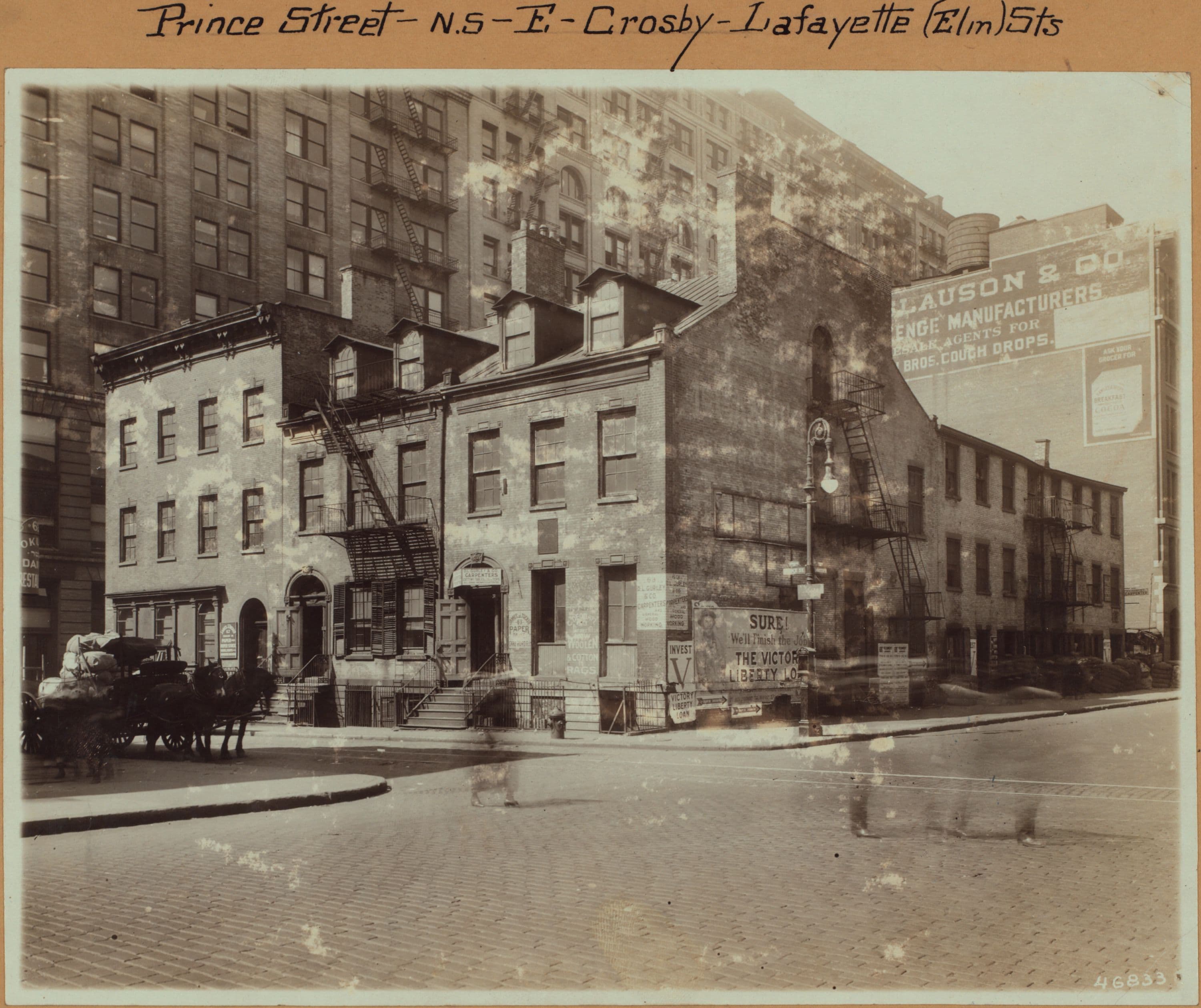 Manhattan: Prince Street - Crosby Street, 1917