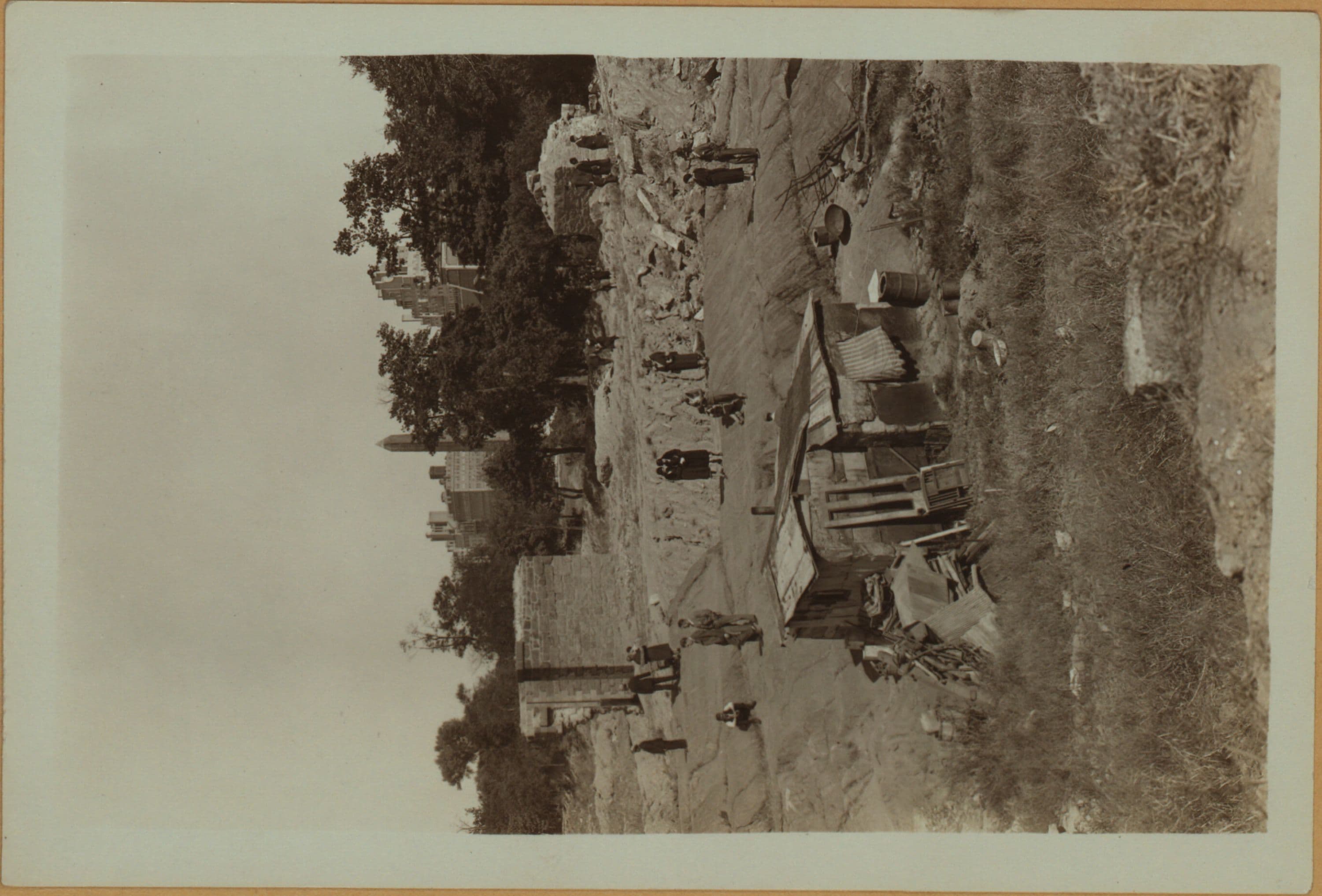 Squatters Colony - Central Park, Manhattan - [Shacks on the lower reservoir site.]