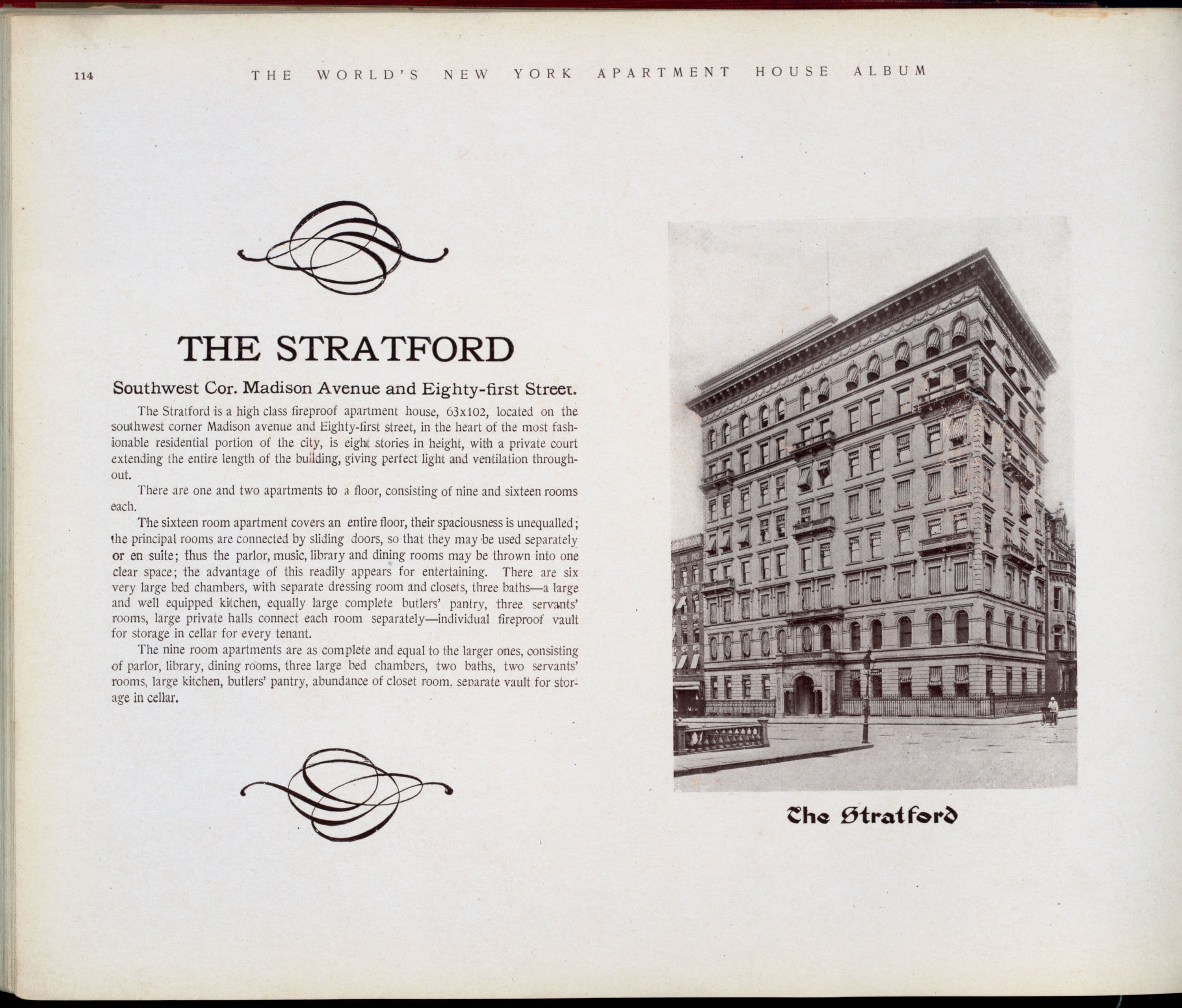 The Stratford. Southwest Corner Madison Avenue and Eighty-first Street., 1910-03
