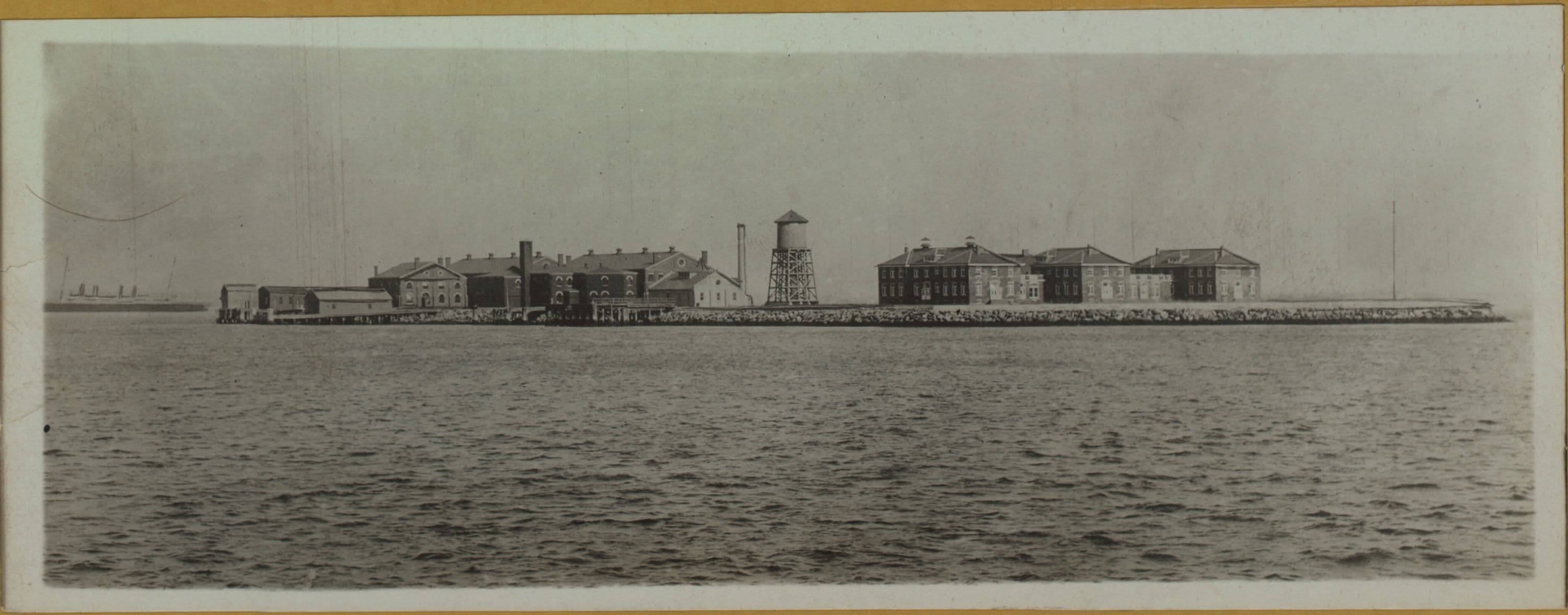 Islands - Hoffman Island - [View of administration building Quarantine.]